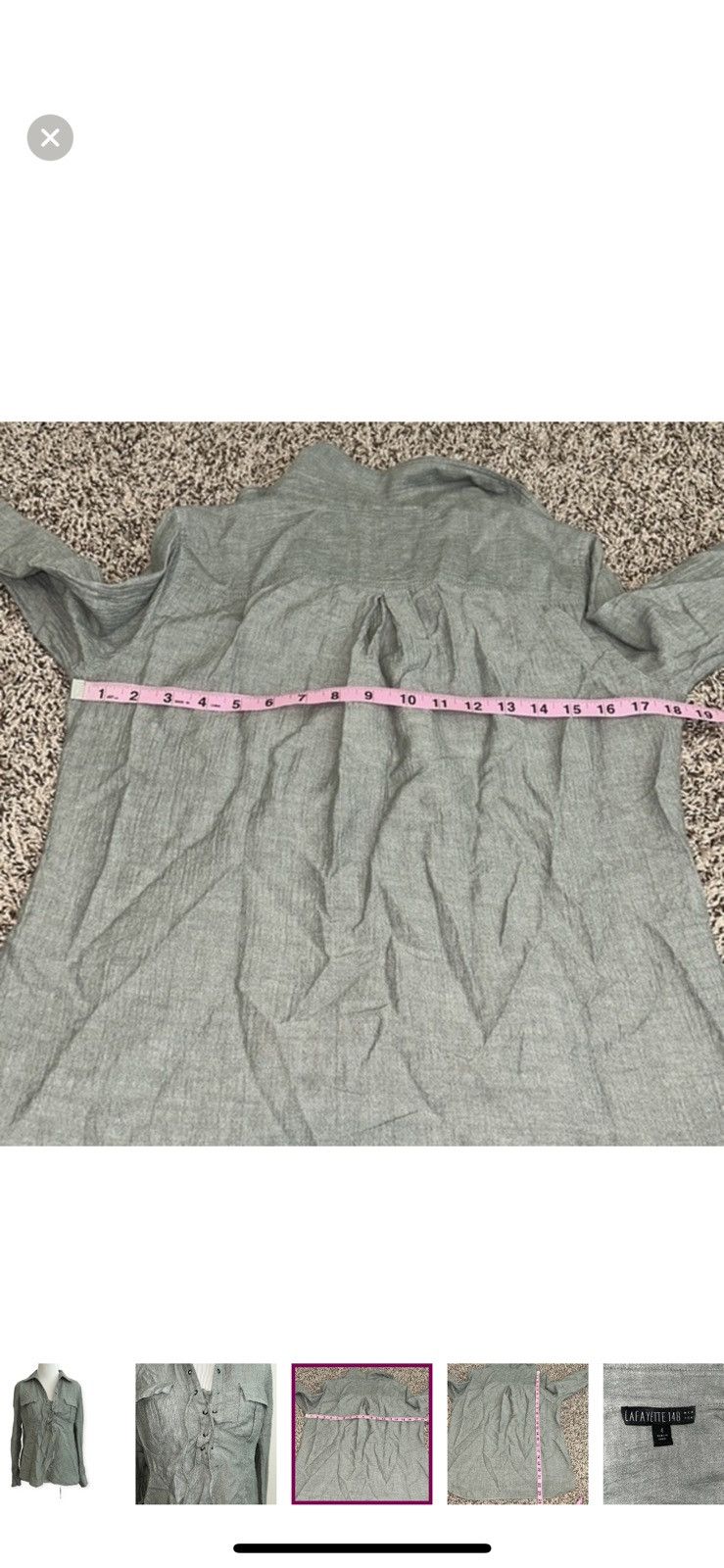 Lafayette 148 Lafayette 148 New York popover lace up blouse size 4 Size S / US 4 / IT 40 - 6 Thumbnail
