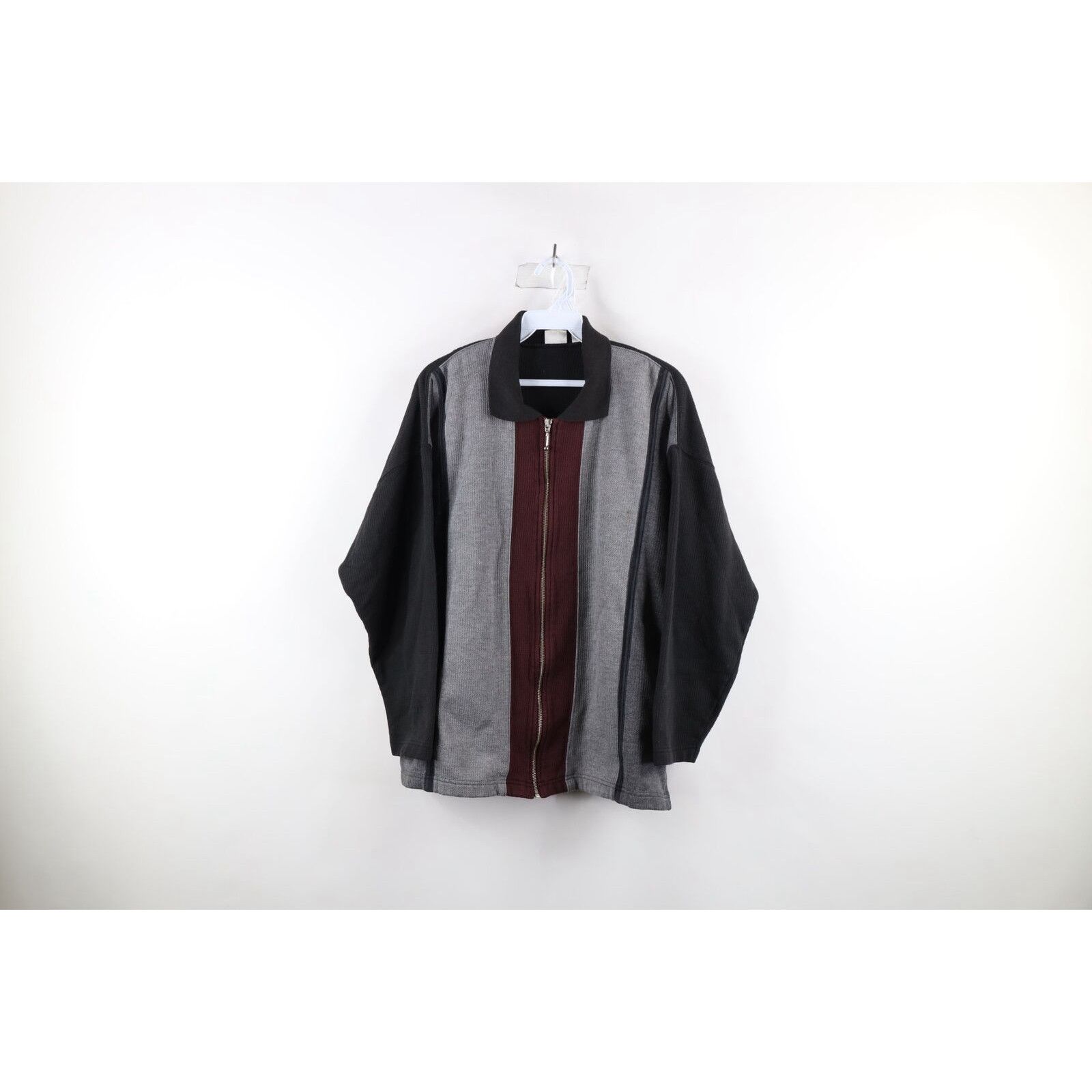 Chemise Vintage 90s Pluma – Maille Gaufrée – Homme XL – Heather Gray – Heavyweight