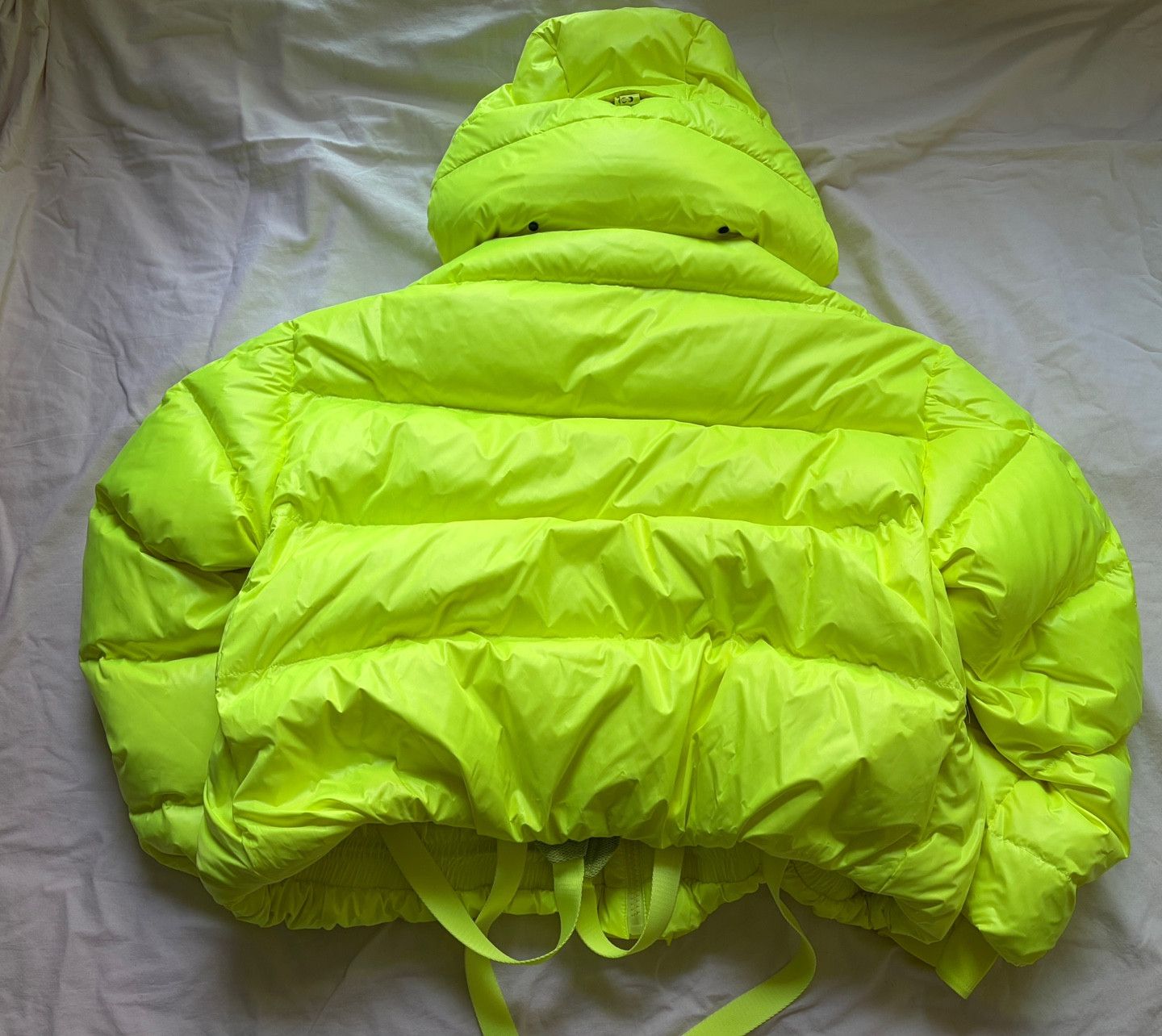 Juun.J JUUN.J Womens Oversized Puffer Down Jacket RARE neon yellow Size XS / US 0-2 / IT 36-38 - 6 Thumbnail
