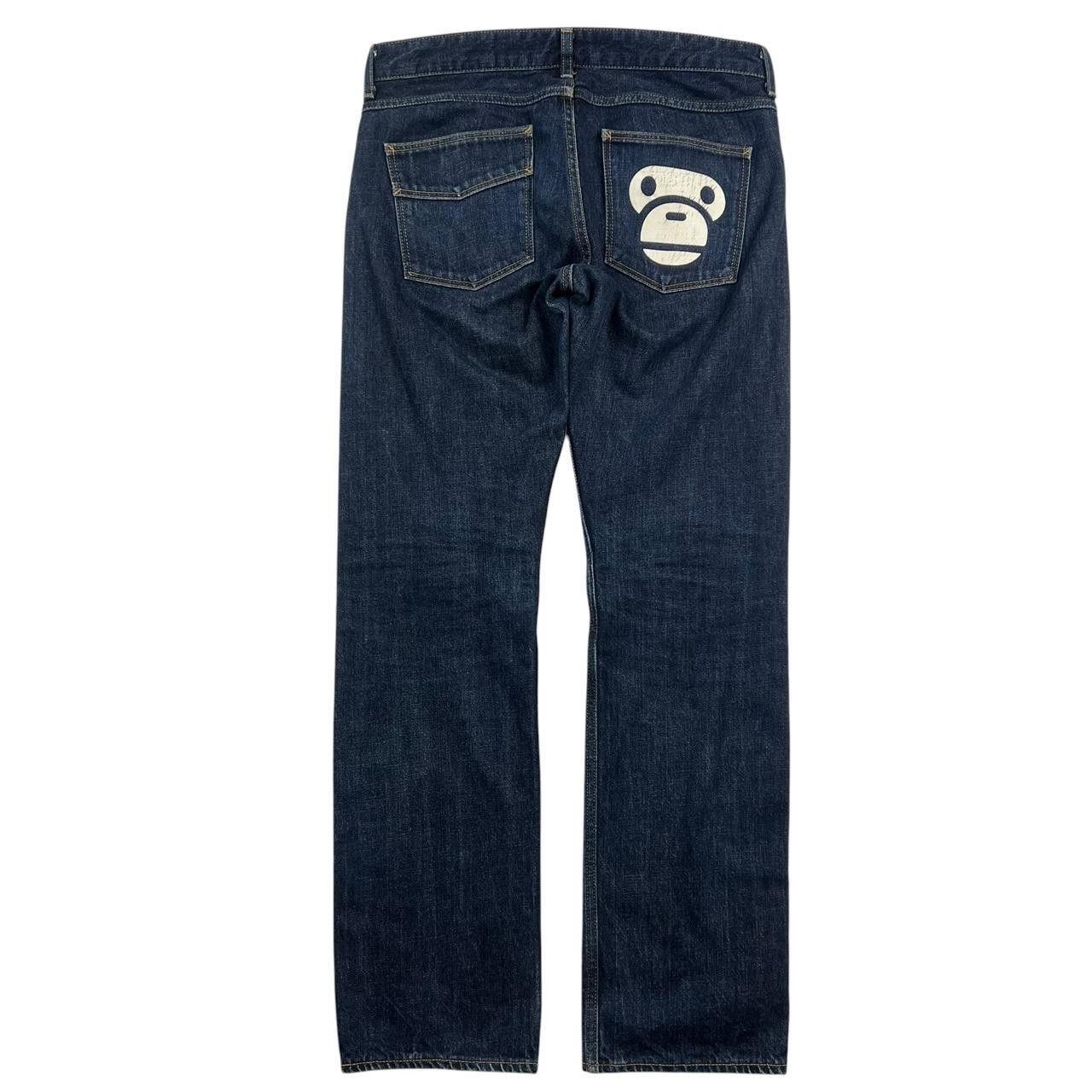 Bape Vintage Women’s Bape Baby Milo Sad Face Jeans - Waist: 33” Size 33" - 2 Thumbnail
