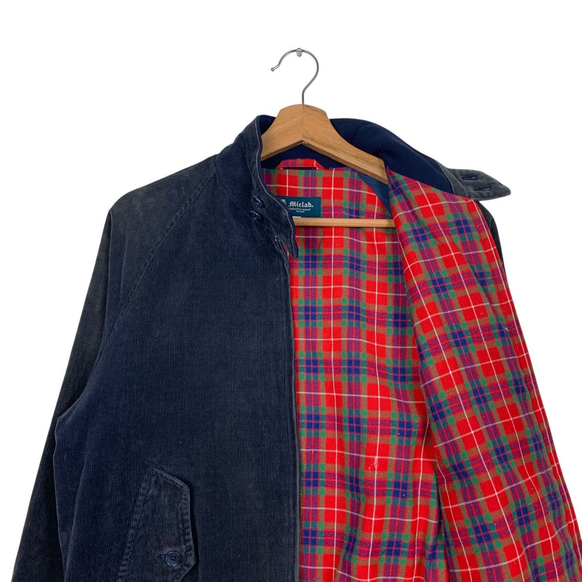 Vintage Vintage 90’s miclad Tartan Lined Corduroy Jacket #2557-C115 Size US S / EU 44-46 / 1 - 2 Thumbnail
