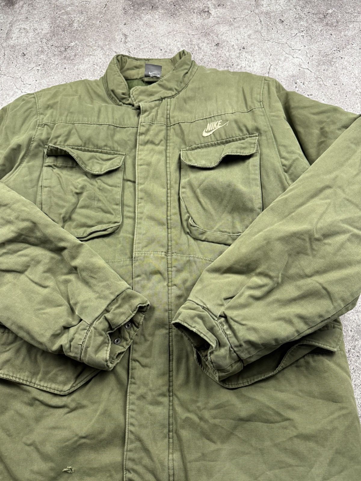 90s Nike Retro Logo Vintage Military Multipocket Jacket
