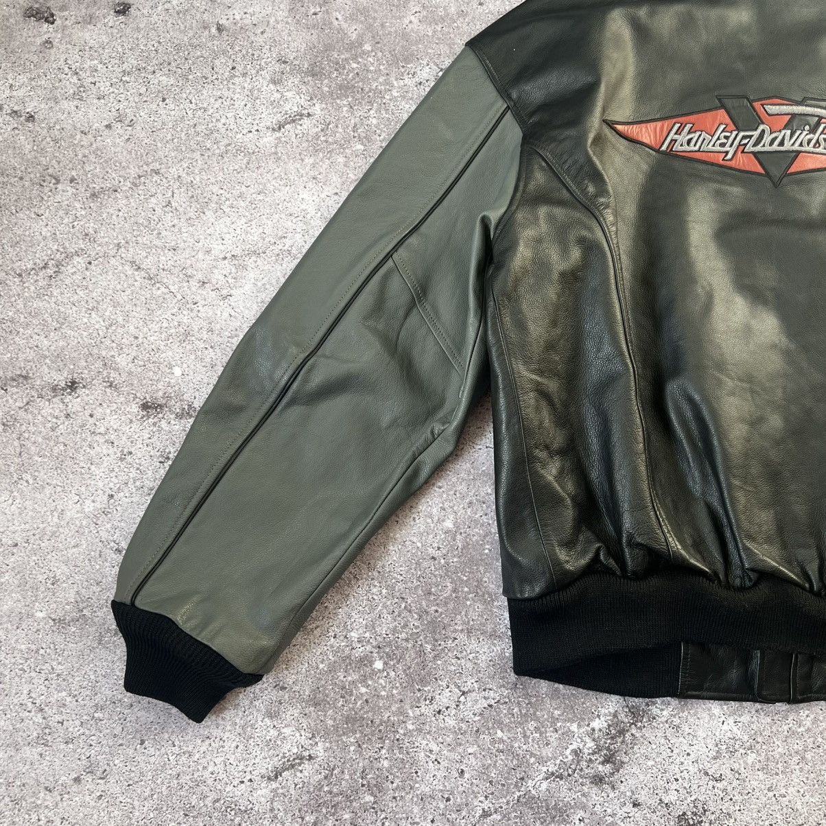 Harley Davidson Vintage Harley-Davidson Leather Varsity Bomber Jacket Size US M / EU 48-50 / 2 - 10 Thumbnail
