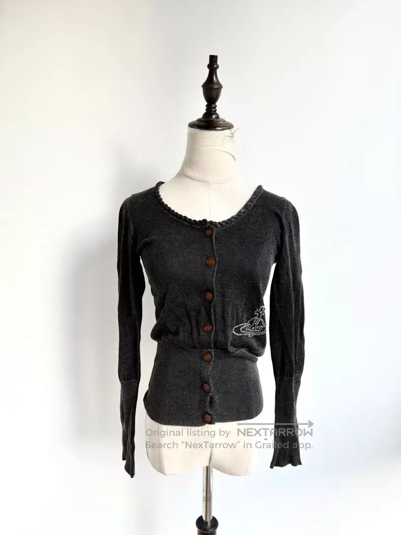 Vivienne Westwood Vivienne Westwood Used Grey Black Saturn Knit Sweater Size M / US 6-8 / IT 42-44 - 1 Thumbnail