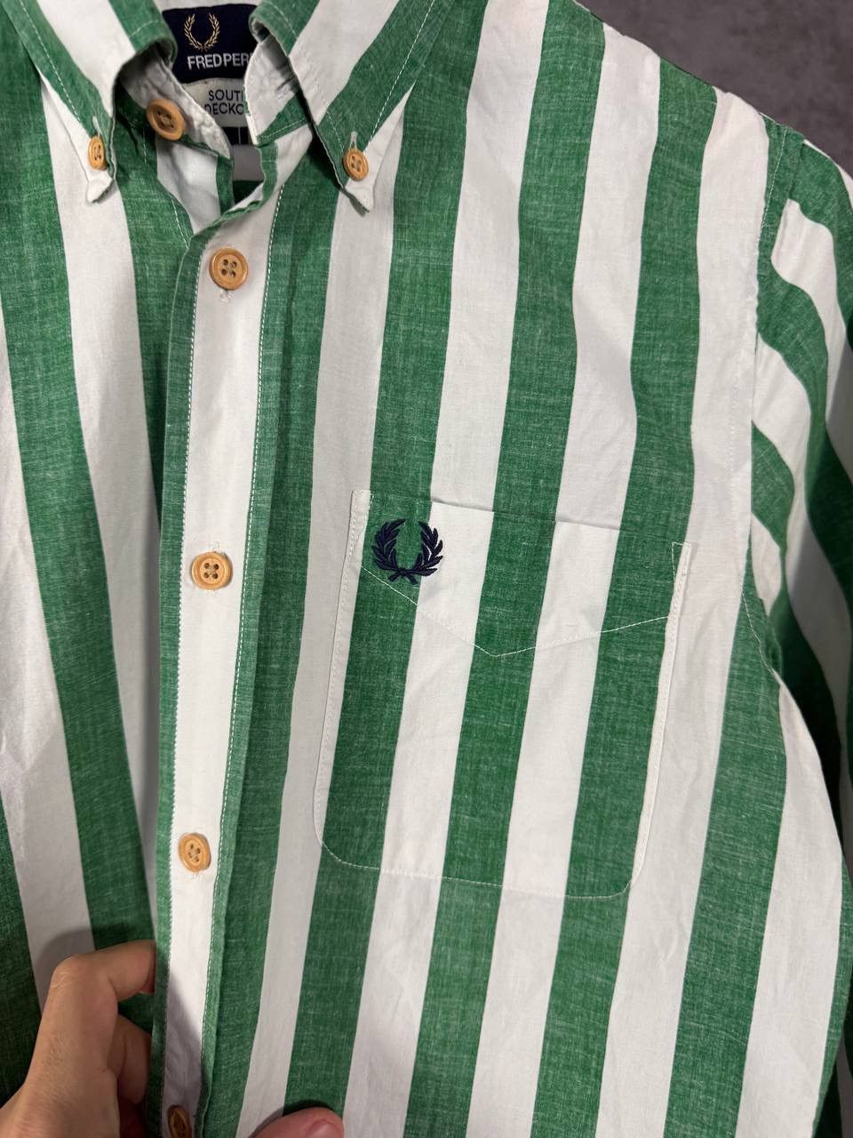 Fred Perry Fred Perry x South Sea Deckchars designer striped logo shirt Size US XS / EU 42 / 0 - 5 Thumbnail