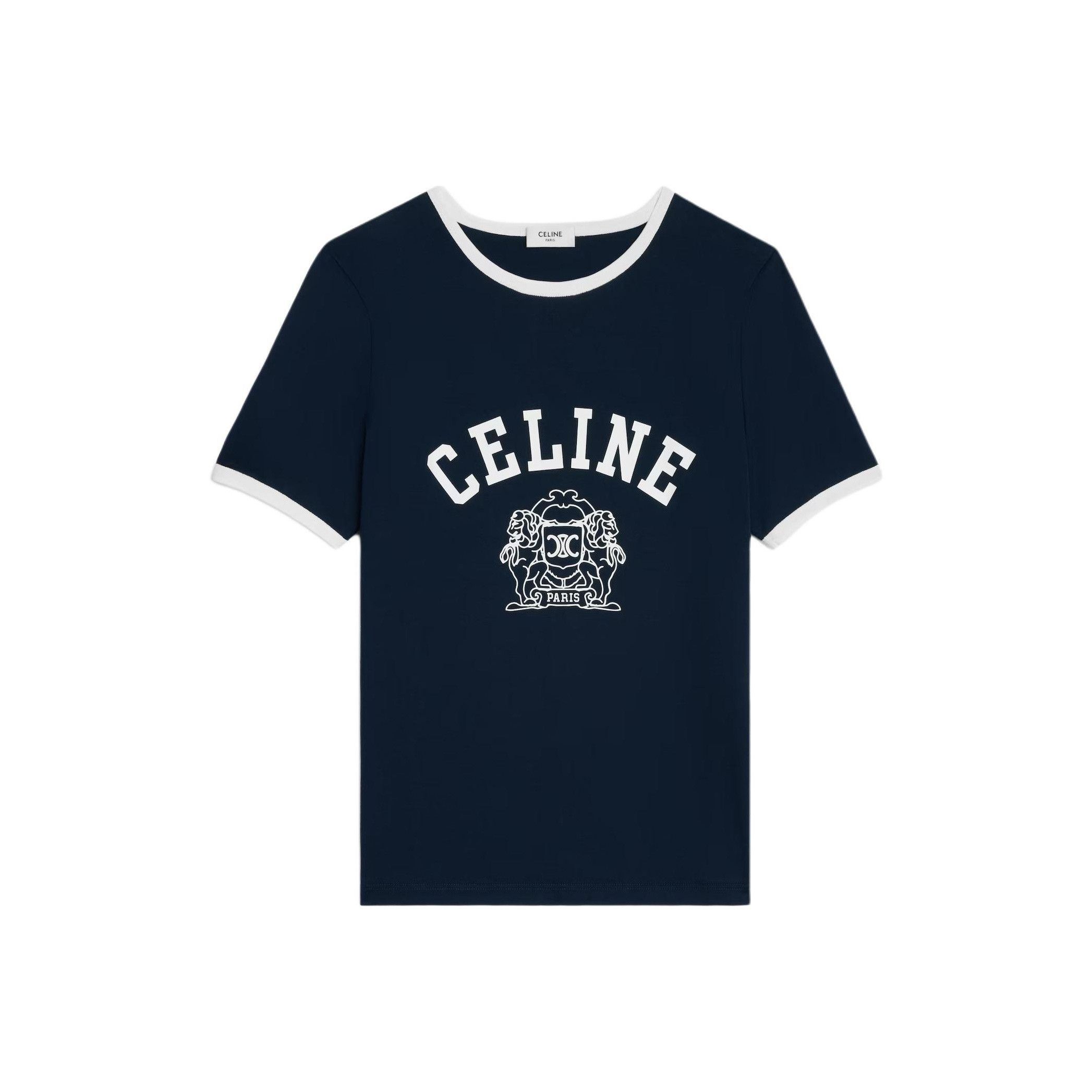 Celine Celine Logo Ringer T-Shirt Size M Size M / US 6-8 / IT 42-44 - 1 Thumbnail