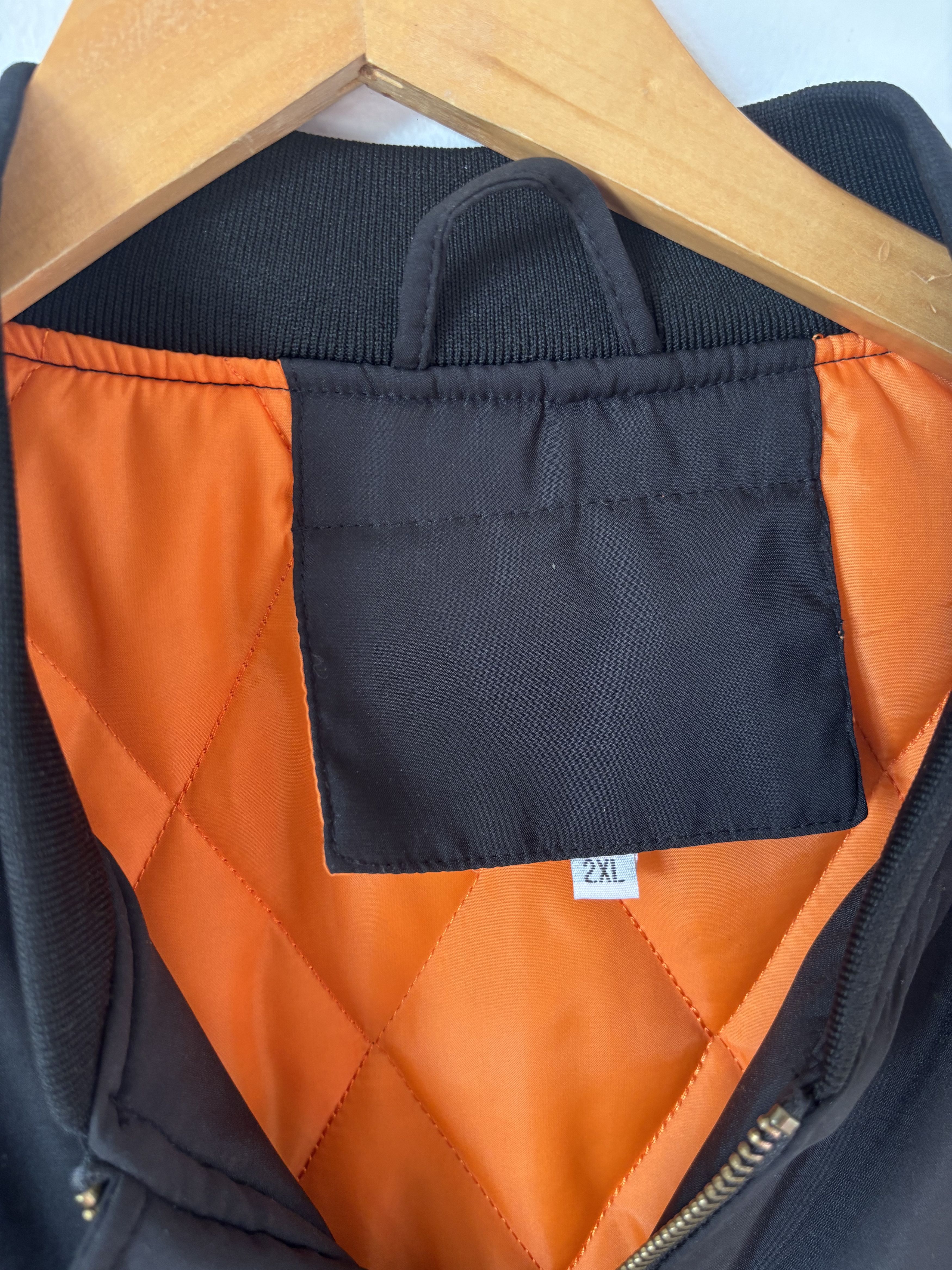 Other Black & Orange Quilted Padded Bomber Jacket XXL Size US XXL / EU 58 / 5 - 3 Thumbnail