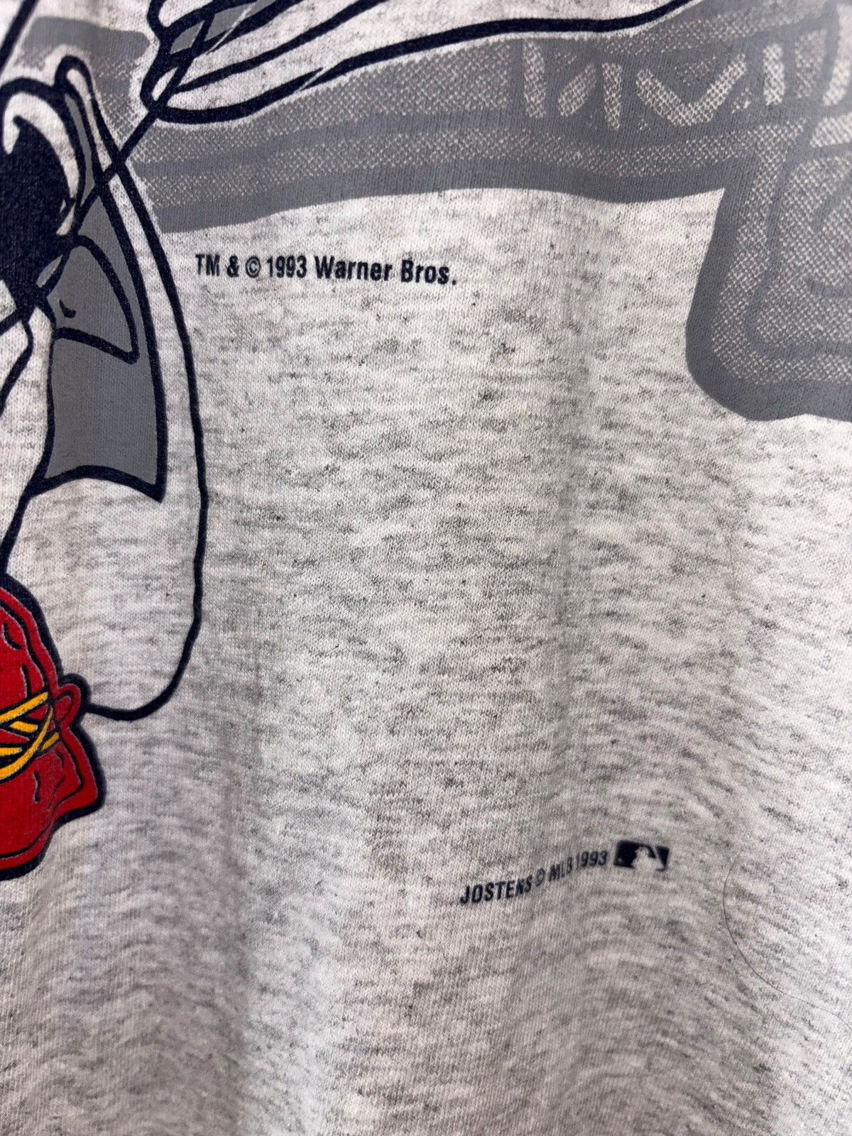 MLB × Vintage × Warner Bros Vintage 1993 Atlanta Braves Taz T-shirt by Jostens Size US XL / EU 56 / 4 - 4 Thumbnail