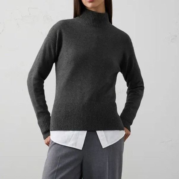 Banana Republic Banana Republic Perfectly Soft Turtleneck Sweater Gray Large Size L / US 10 / IT 46 - 1 Thumbnail