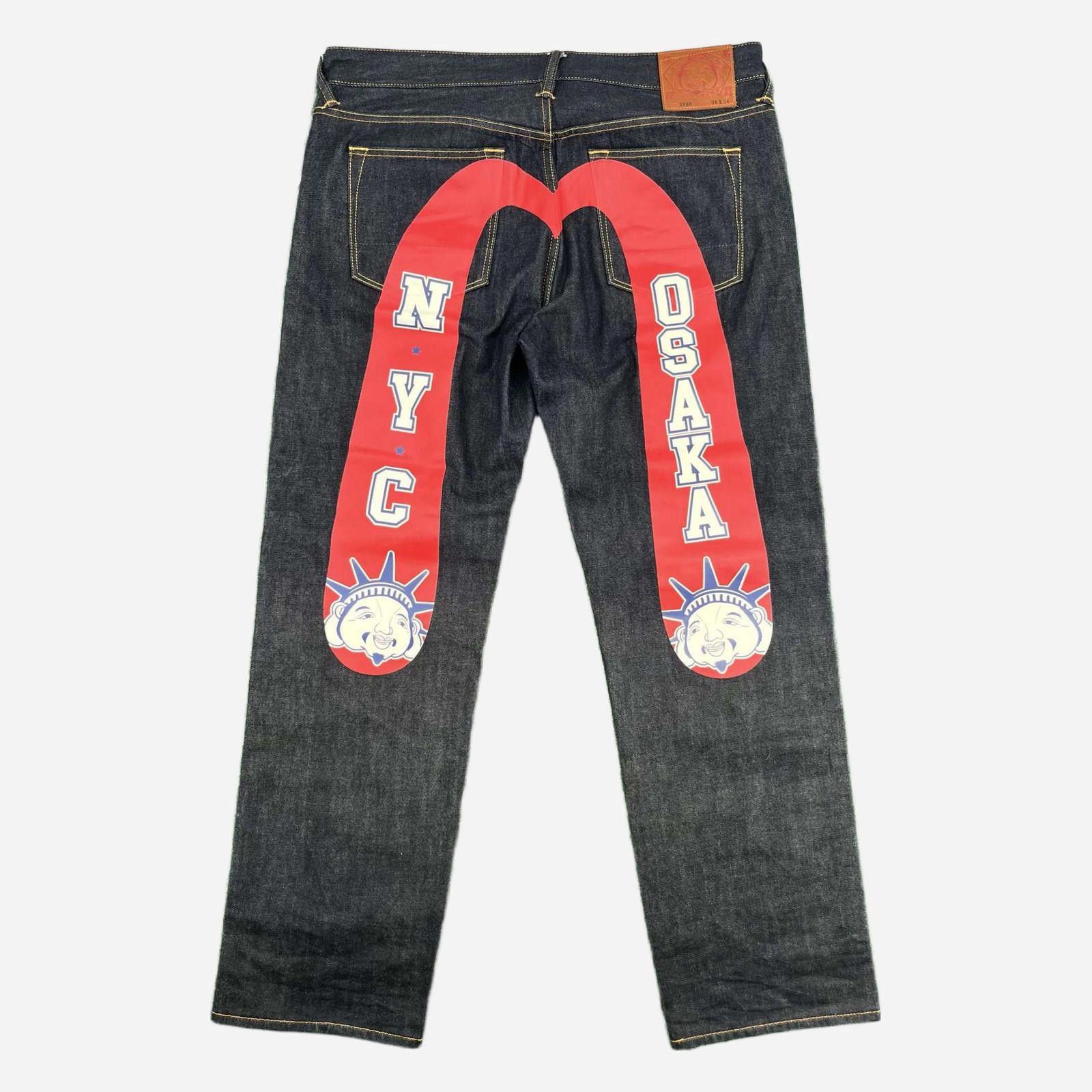 Evisu Evisu NYC Osaka Denim Jeans 36x34 Used Size US 36 / EU 52 - 1 Thumbnail