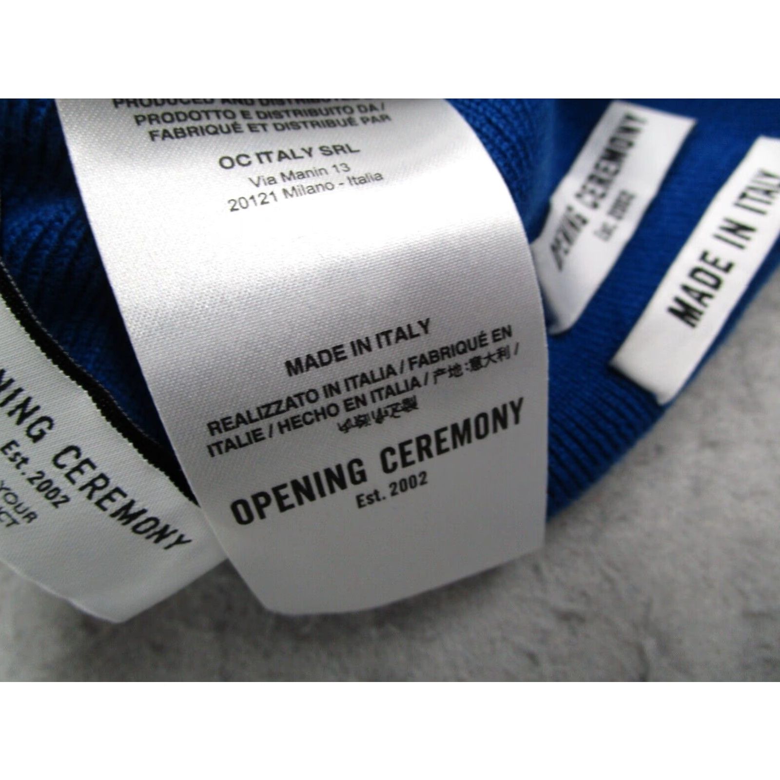 Opening Ceremony Opening Ceremony Blue Virgin Wool Cuffed Beanie Mens One Size Italy Made Size ONE SIZE - 6 Thumbnail