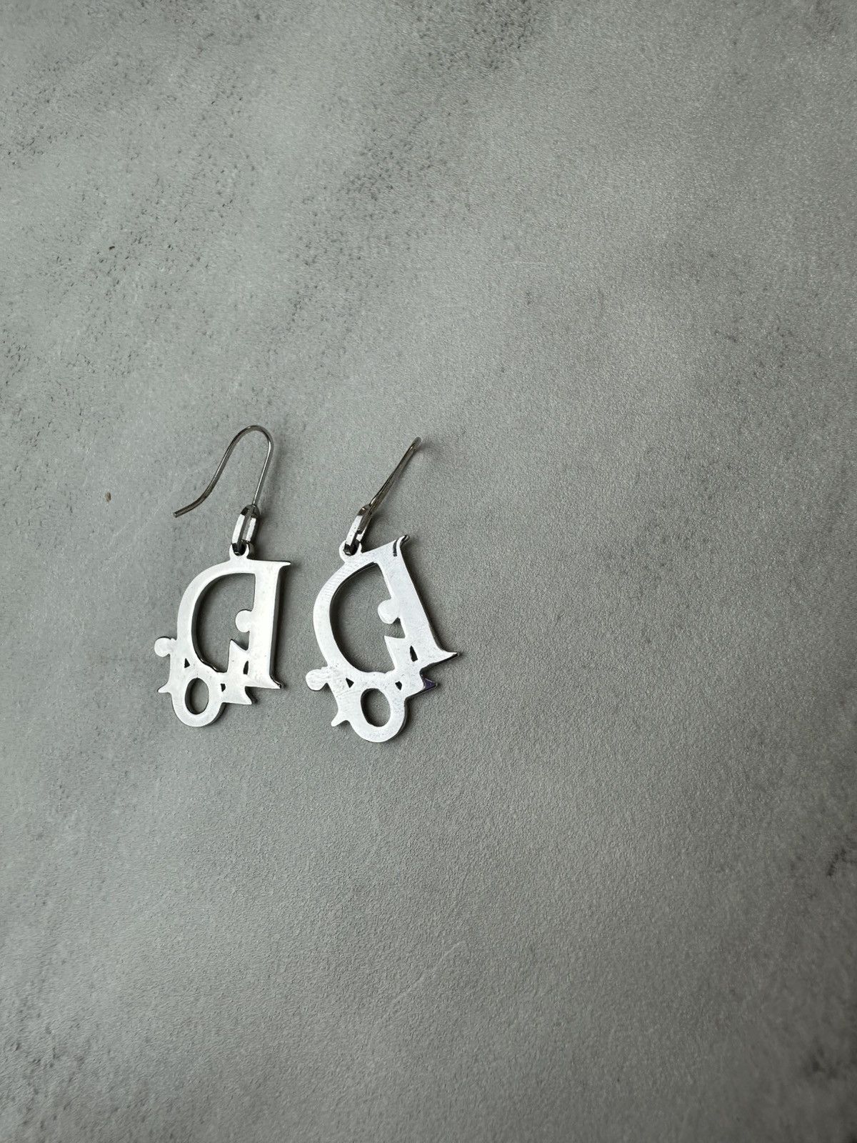 Dior Christian Dior Metal Enamel Logo Earrings Size ONE SIZE - 2 Thumbnail