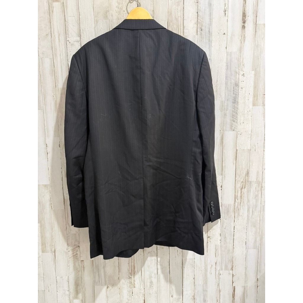 Jos. A. Bank Jos. A. Bank Men's Black Pinstripe Wool Suit Jacket Size 42L Size 42L - 3 Thumbnail
