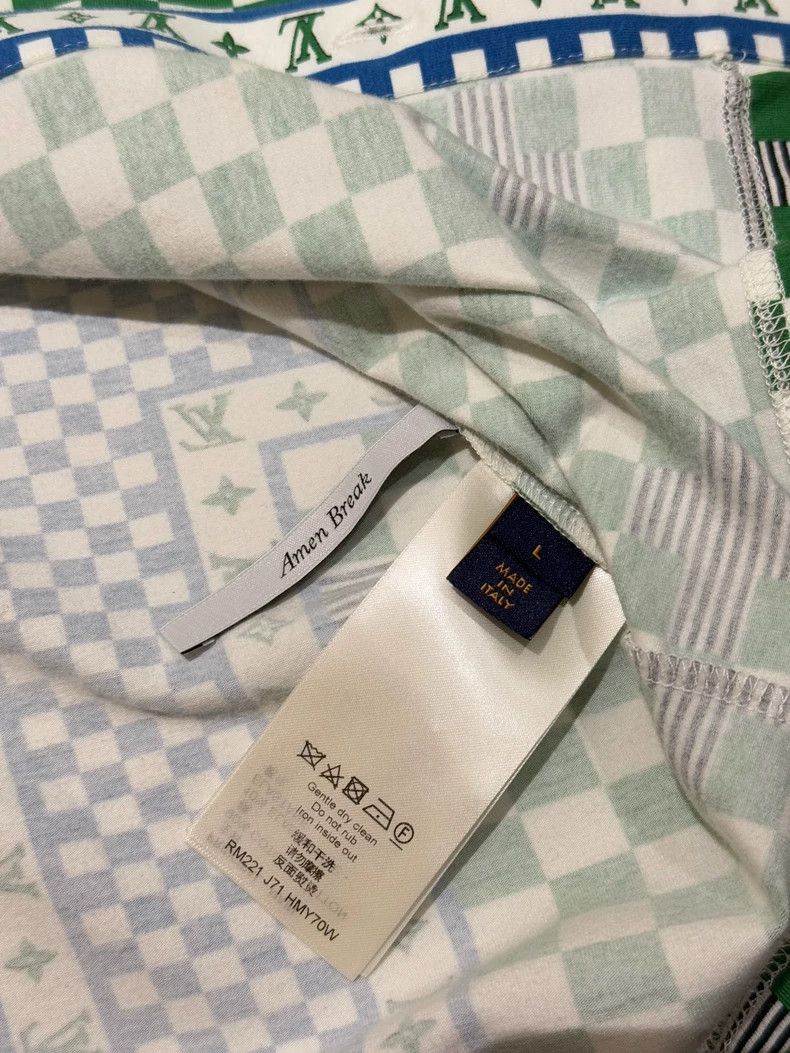 Louis Vuitton Louis Vuitton Full-print checkerboard print knit slim long- Size US L / EU 52-54 / 3 - 3 Thumbnail