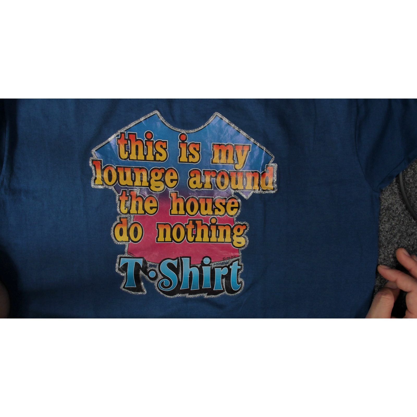 Vintage Vintage 1981 "Lounge Around" Iron-On Single Stitch Tee Size M / US 6-8 / IT 42-44 - 9 Thumbnail