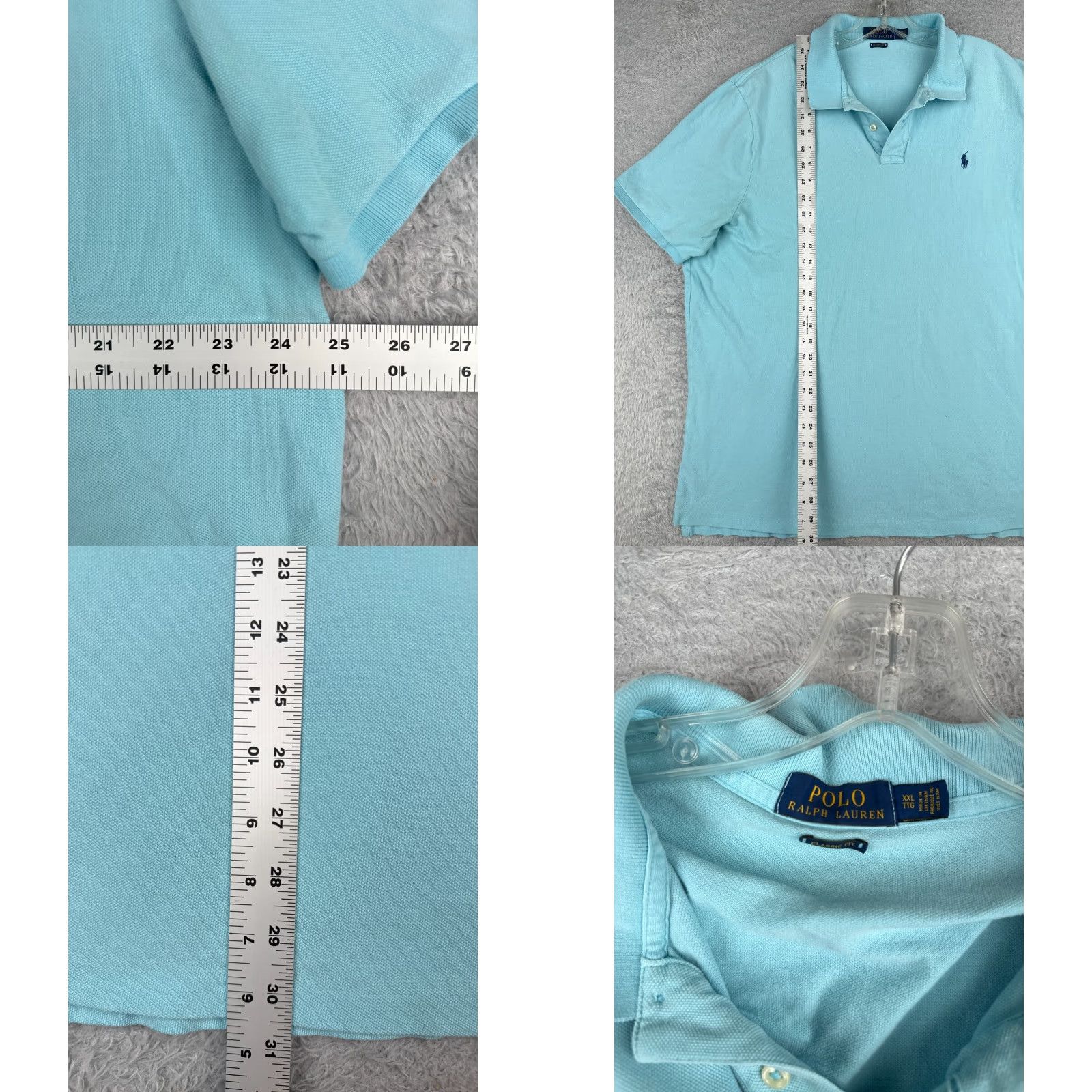Polo Ralph Lauren Polo Ralph Lauren Polo Shirt Men 2XL Blue 100% Cotton Short Sleeve Button Embroidered Logo Classic Fit Vintage: No Size US XXL / EU 58 / 5 - 8 Thumbnail