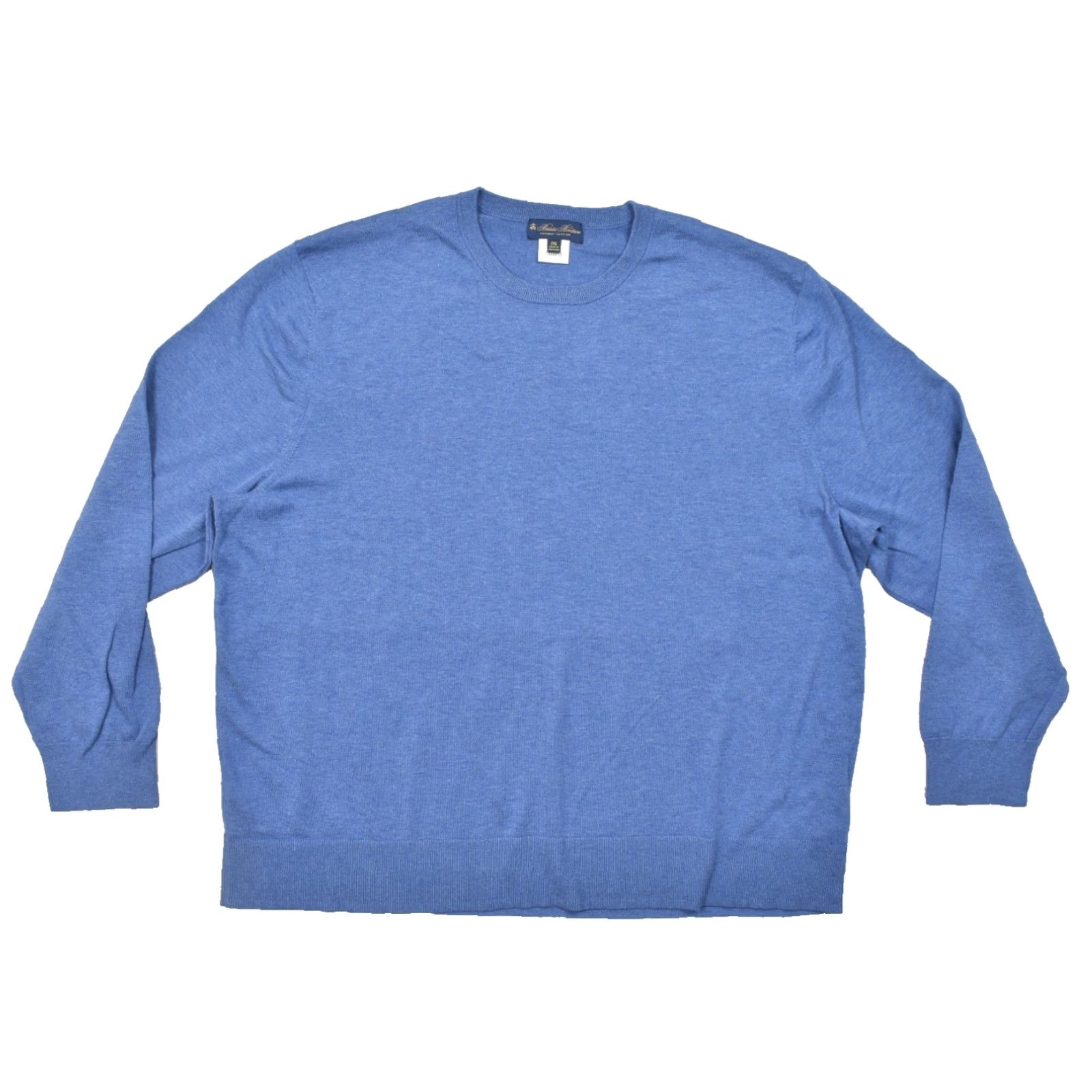 Brooks Brothers Brooks Brothers Sweater Crew Neck 2XL Men Blue Supima Cotton Long Sleeve Solid Logo Pullover Winter Fall Spring Regular Knit Shirt Size US XXL / EU 58 / 5 - 2 Thumbnail