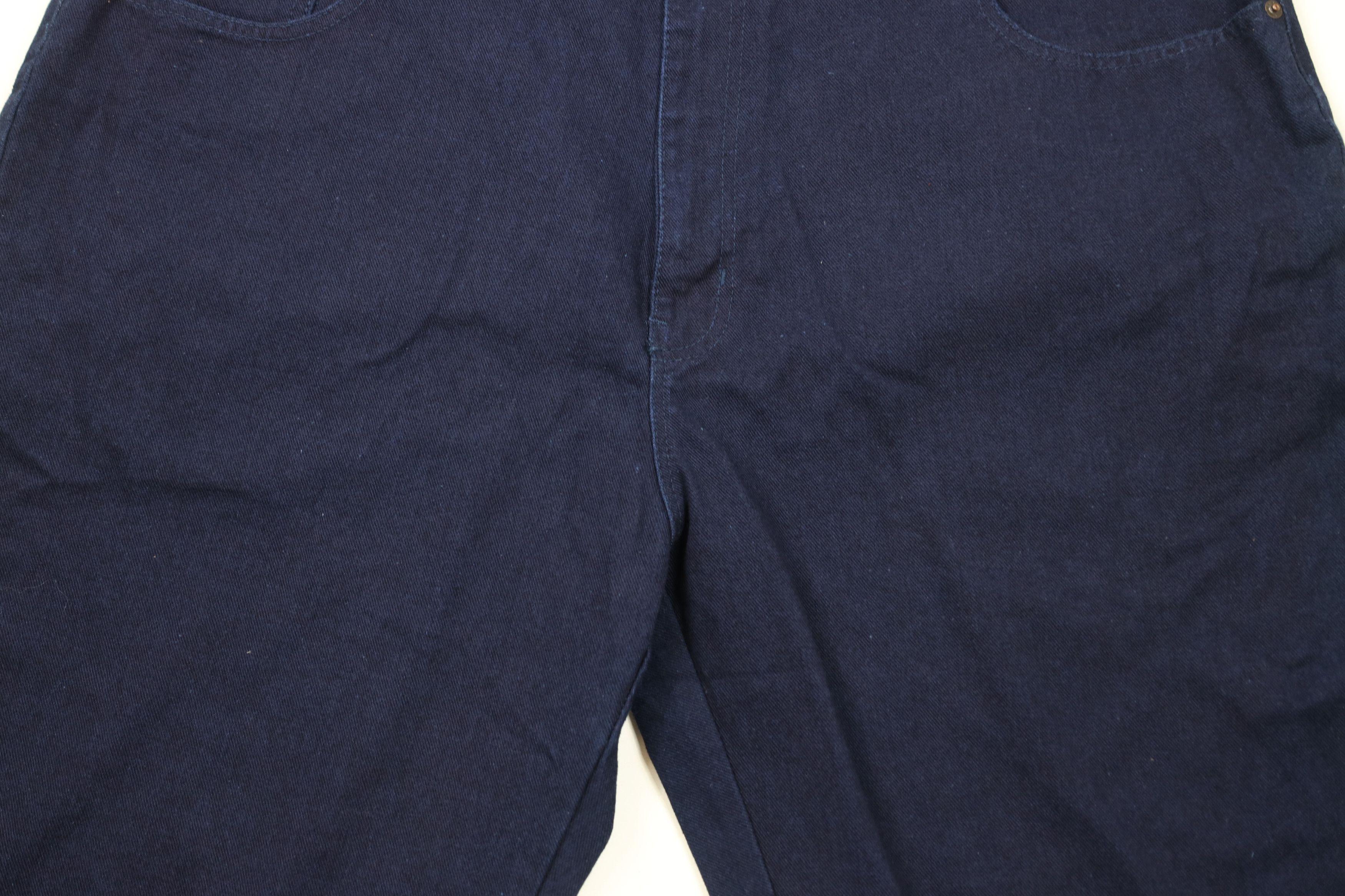 Vintage Deadstock Vintage 90s Streetwear Jean Shorts Jorts Dark Blue Size US 42 / EU 58 - 3 Thumbnail