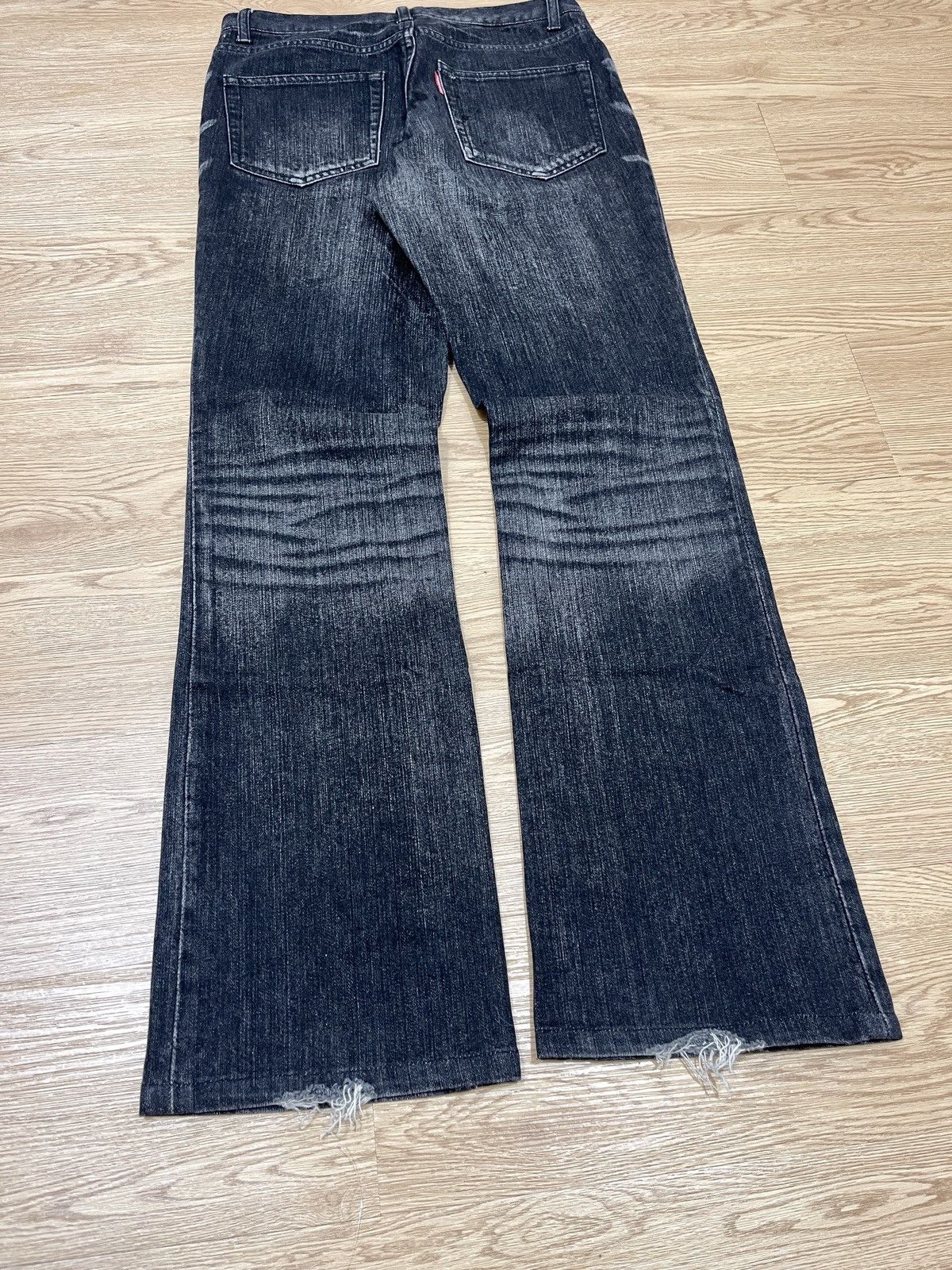 Tornado Mart Tornado Mart Black Washed Flare Denim Size US 30 / EU 46 - 4 Thumbnail