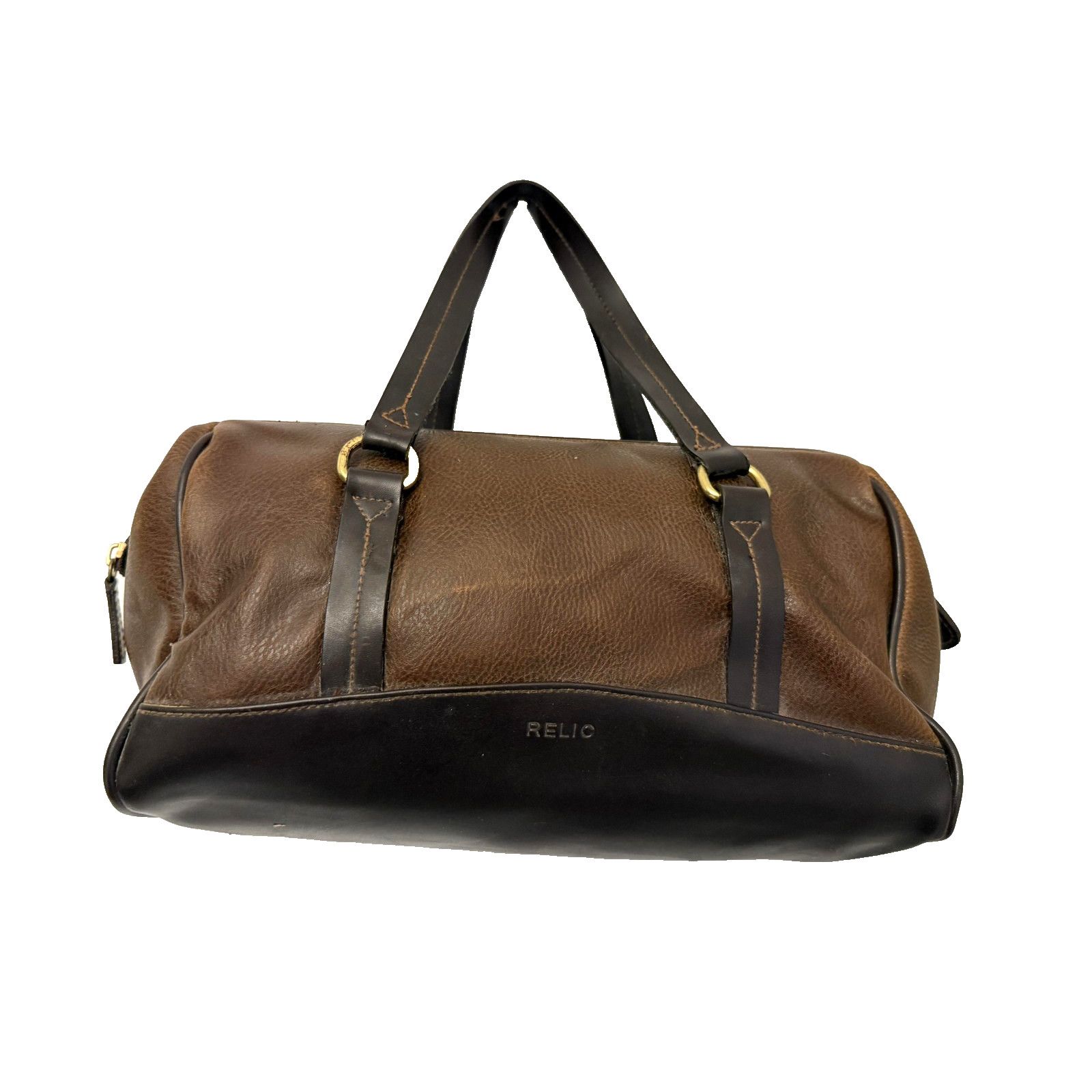 Relic Vintage Relic Brown Leather Duffel Bag Satchel Travel 13" Size ONE SIZE - 1 Thumbnail