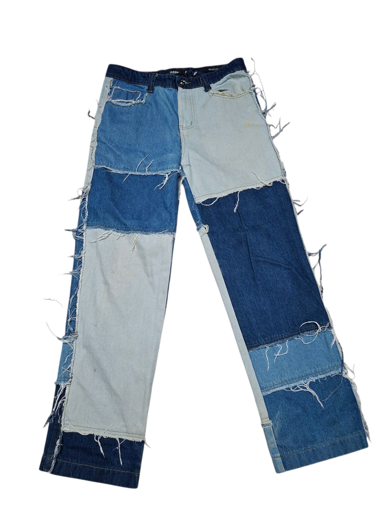Jaded London JADED LONDON DISTRESSED PATCHED SKATE FIT JEANS DENIM Size US 32 / EU 48 - 1 Thumbnail
