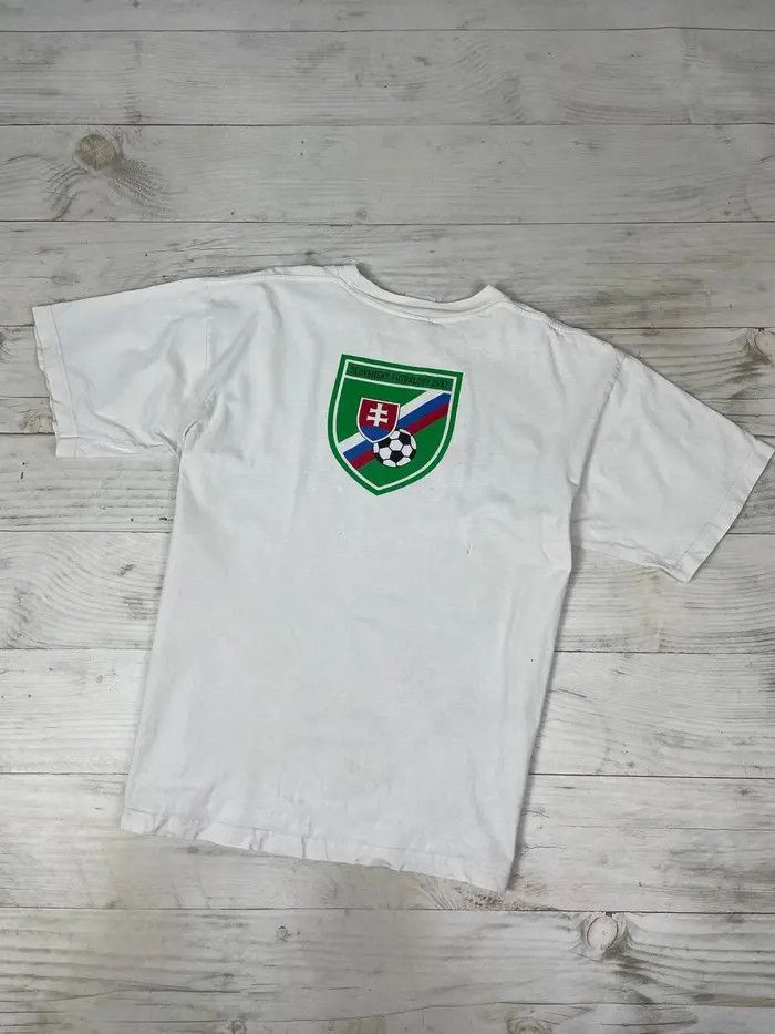 Nike Vintage Nike Slovensko T Shirt 90s Swoosh Football Soccer Size US M / EU 48-50 / 2 - 2 Thumbnail
