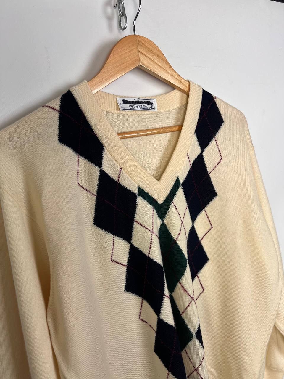 Burberry × Vintage Vintage Burberry merino wool sweater knit Size US L / EU 52-54 / 3 - 4 Thumbnail