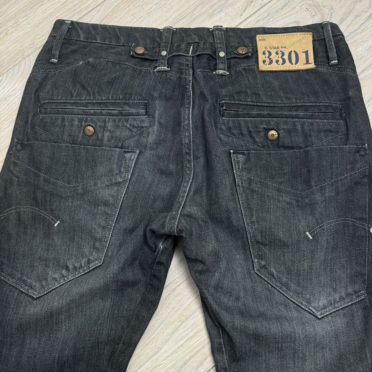 G-Star Vintage Y2K Gstar Muse Jack Avant Garde Black Denim Jeans Size 29" - 19 Thumbnail