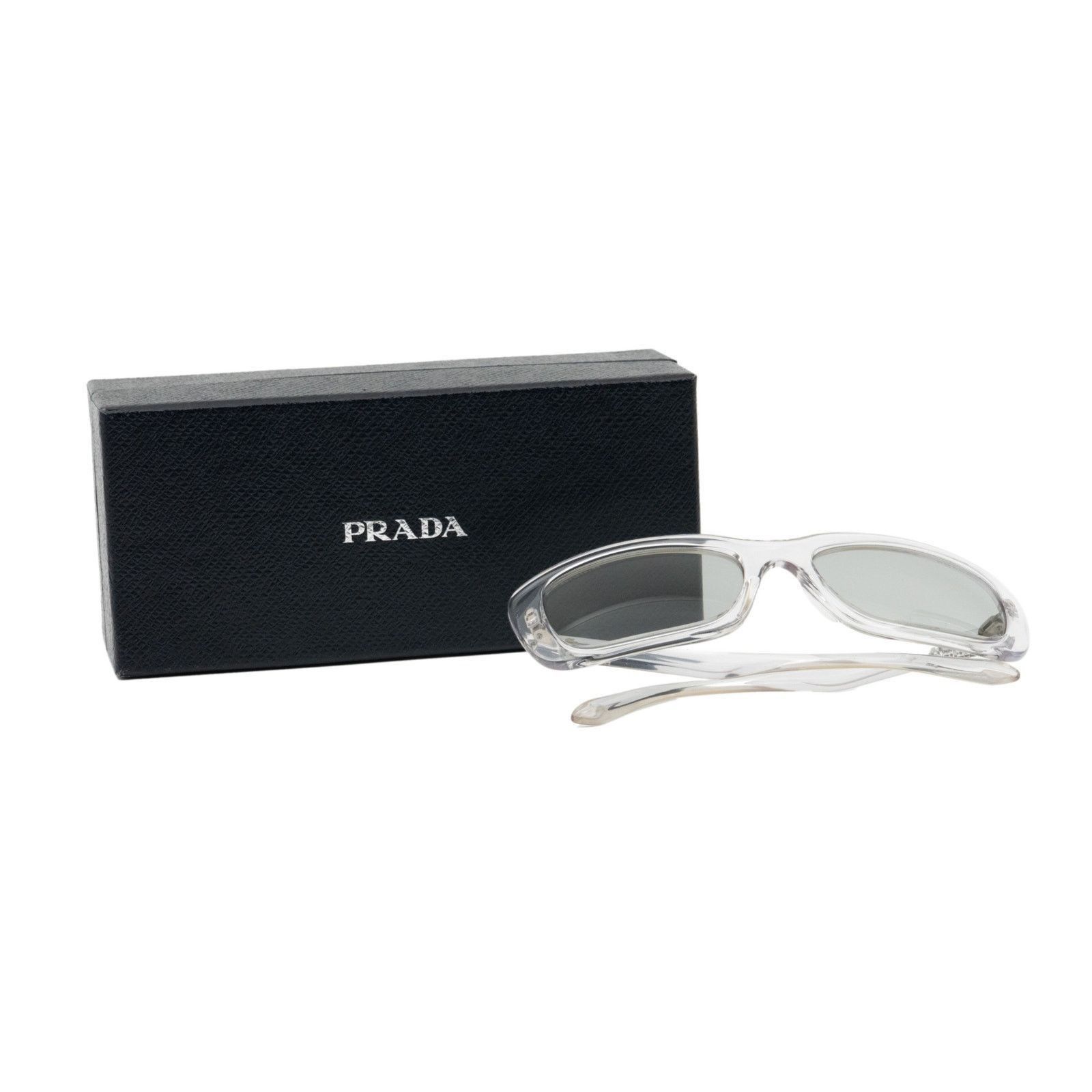 Prada Prada Symbol Silver Logo Transparent Square Sunglasses Size ONE SIZE - 7 Thumbnail