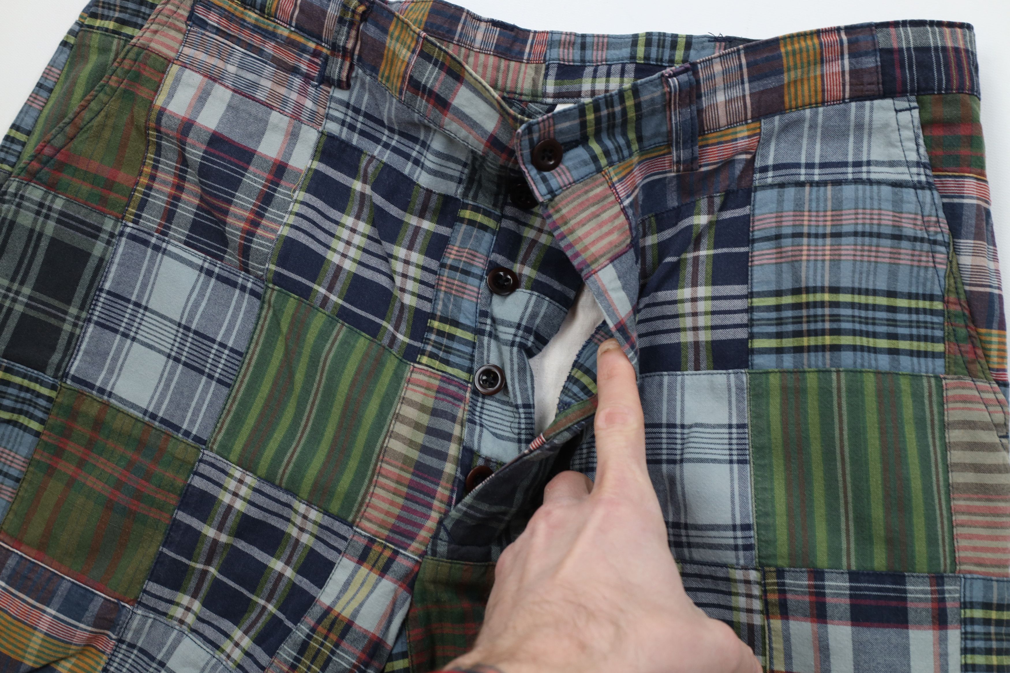Ralph Lauren Vintage 90s Ralph Lauren Plaid Patchwork Button Fly Shorts Size US 36 / EU 52 - 5 Thumbnail