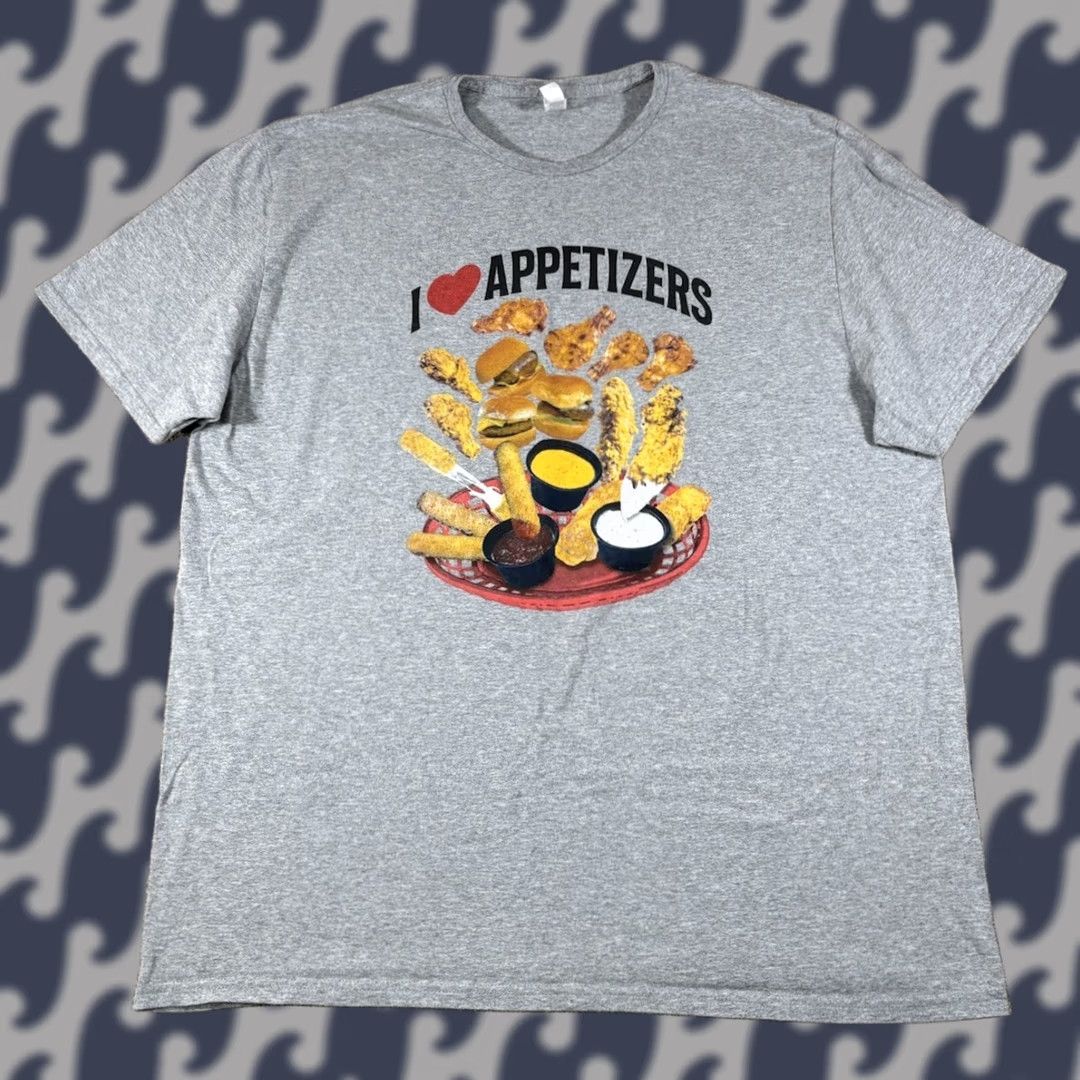Fruit Of The Loom Fruit Of The Loom “I Love Appetizers” T-Shirt Sz XXL Grey Funny Party Graphic Men Size US XXL / EU 58 / 5 - 1 Thumbnail