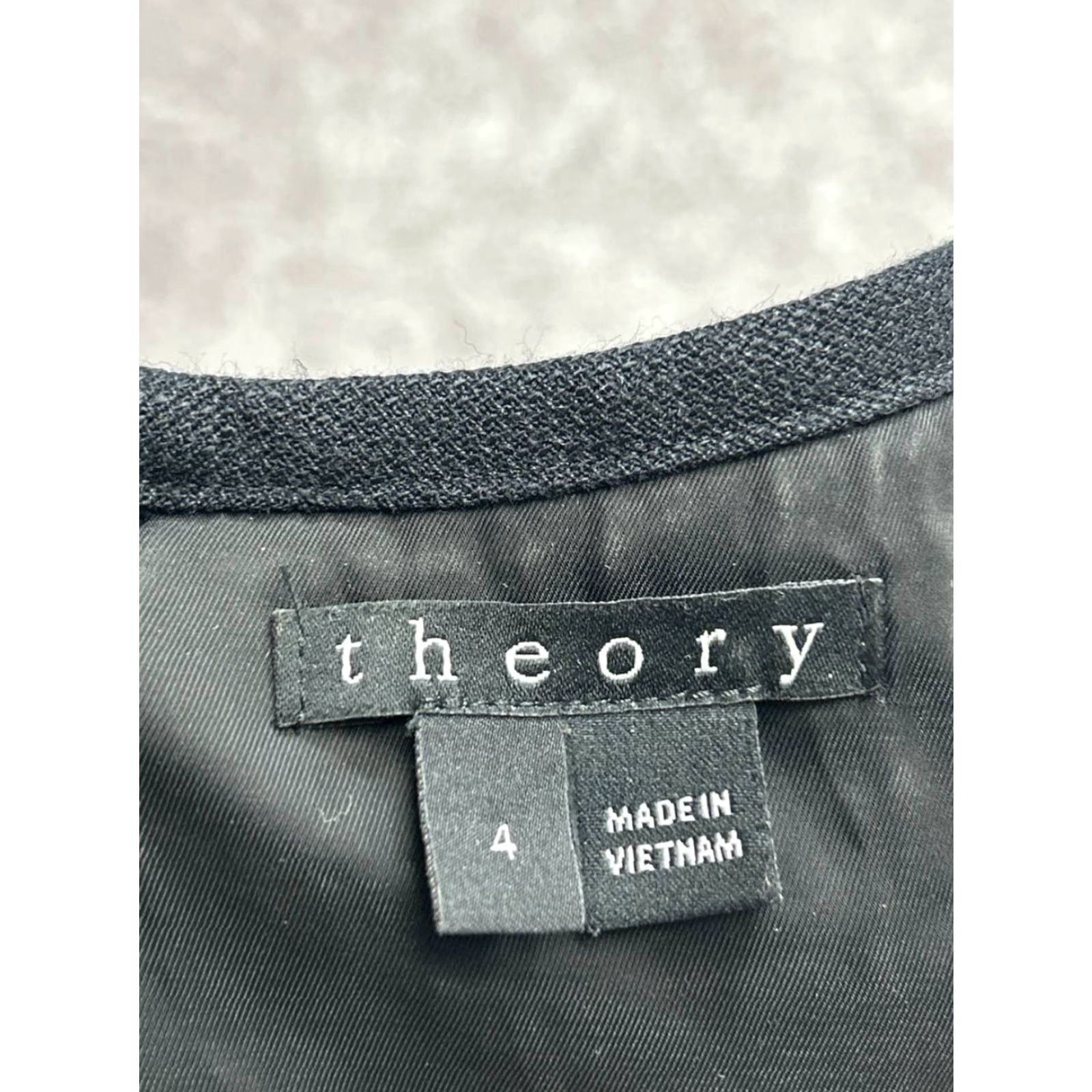 Theory Theory Tillora Dress Women 4 Black Virgin Wool Sleeveless Back Zip Fit And Flare Size S / US 4 / IT 40 - 4 Thumbnail