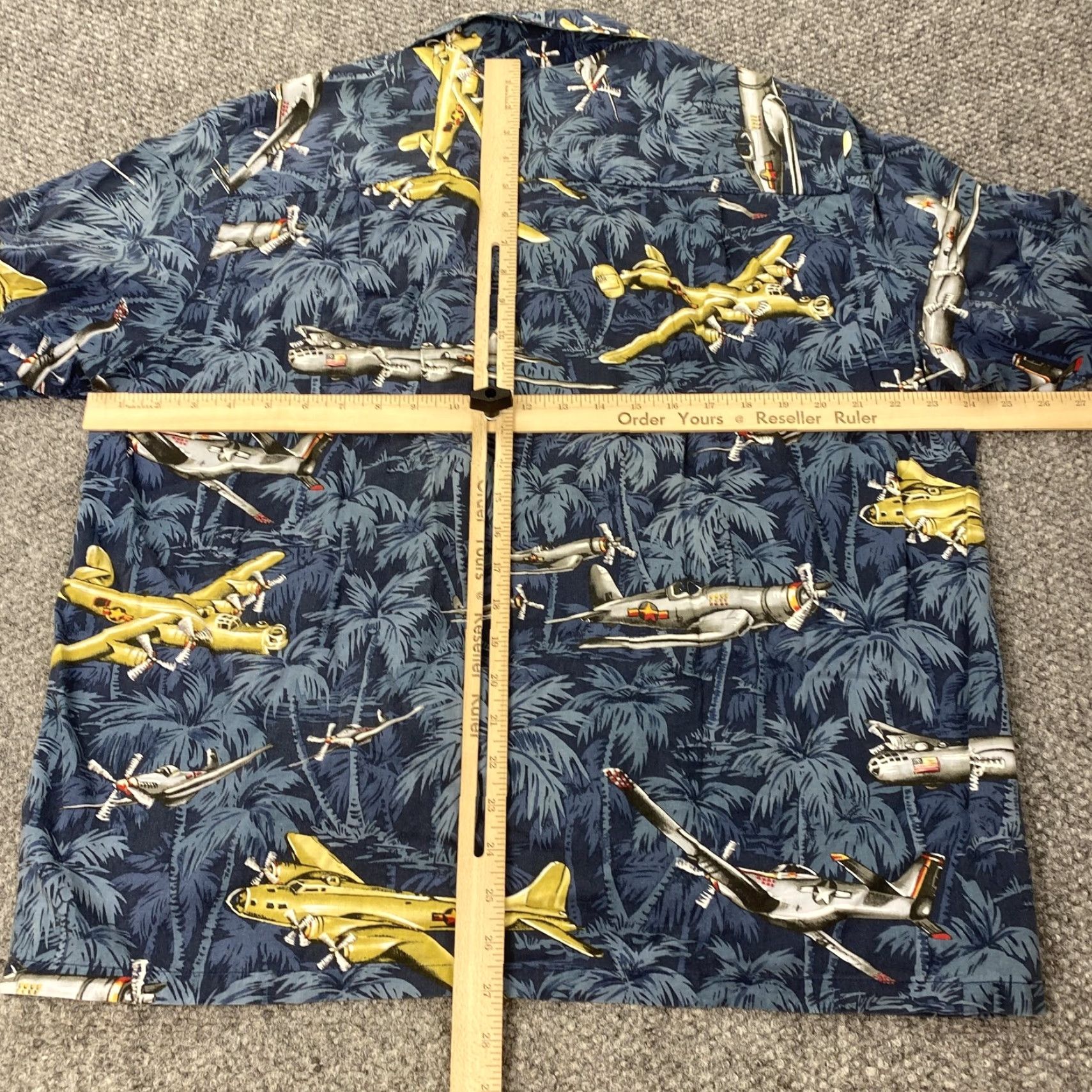 Vintage VINTAGE Kalaheo Aloha Camp Shirt Men's Large Blue Airplane Print Button-Up Made in Hawaii USA Size US L / EU 52-54 / 3 - 6 Thumbnail