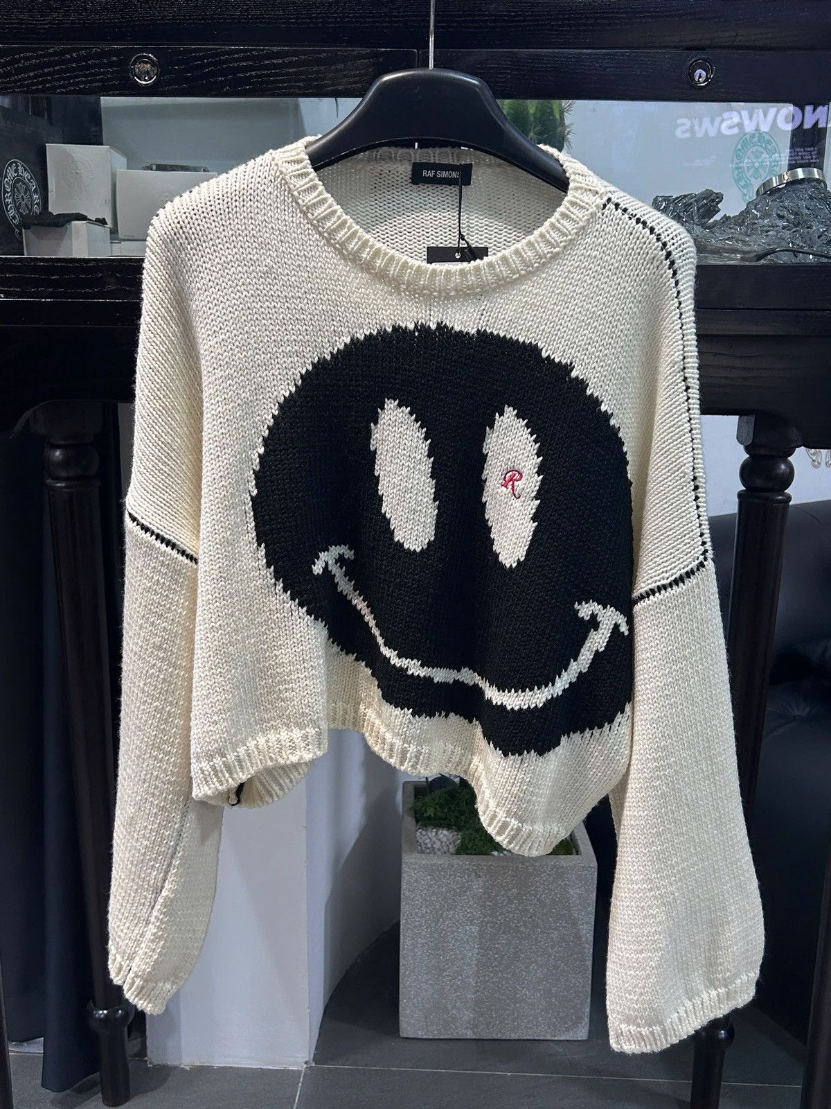 Raf Simons Raf Simons Oversize Smiley Virgin Wool Knit Sweater Size US XS / EU 42 / 0 - 1 Thumbnail