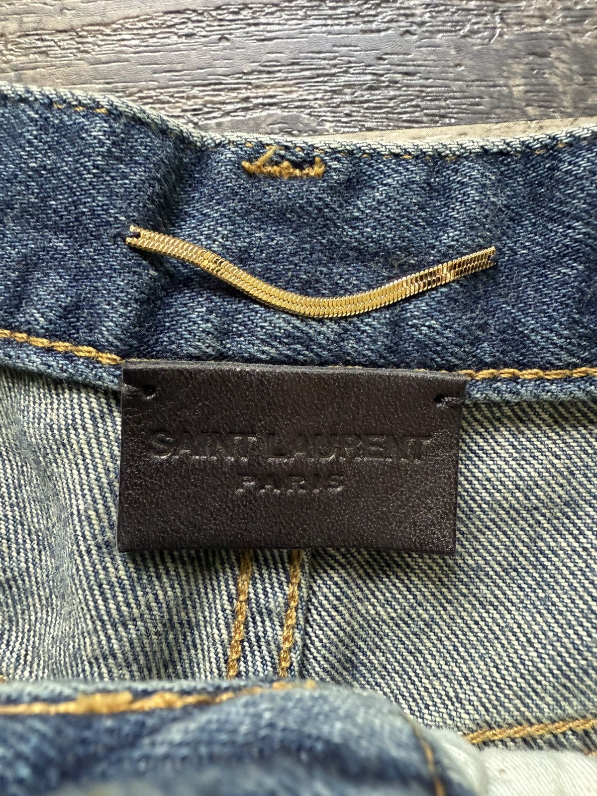 Saint Laurent Paris Saint Laurent Paris Leather Lace-Up Denim Short Size 26" / US 2 / IT 38 - 5 Thumbnail