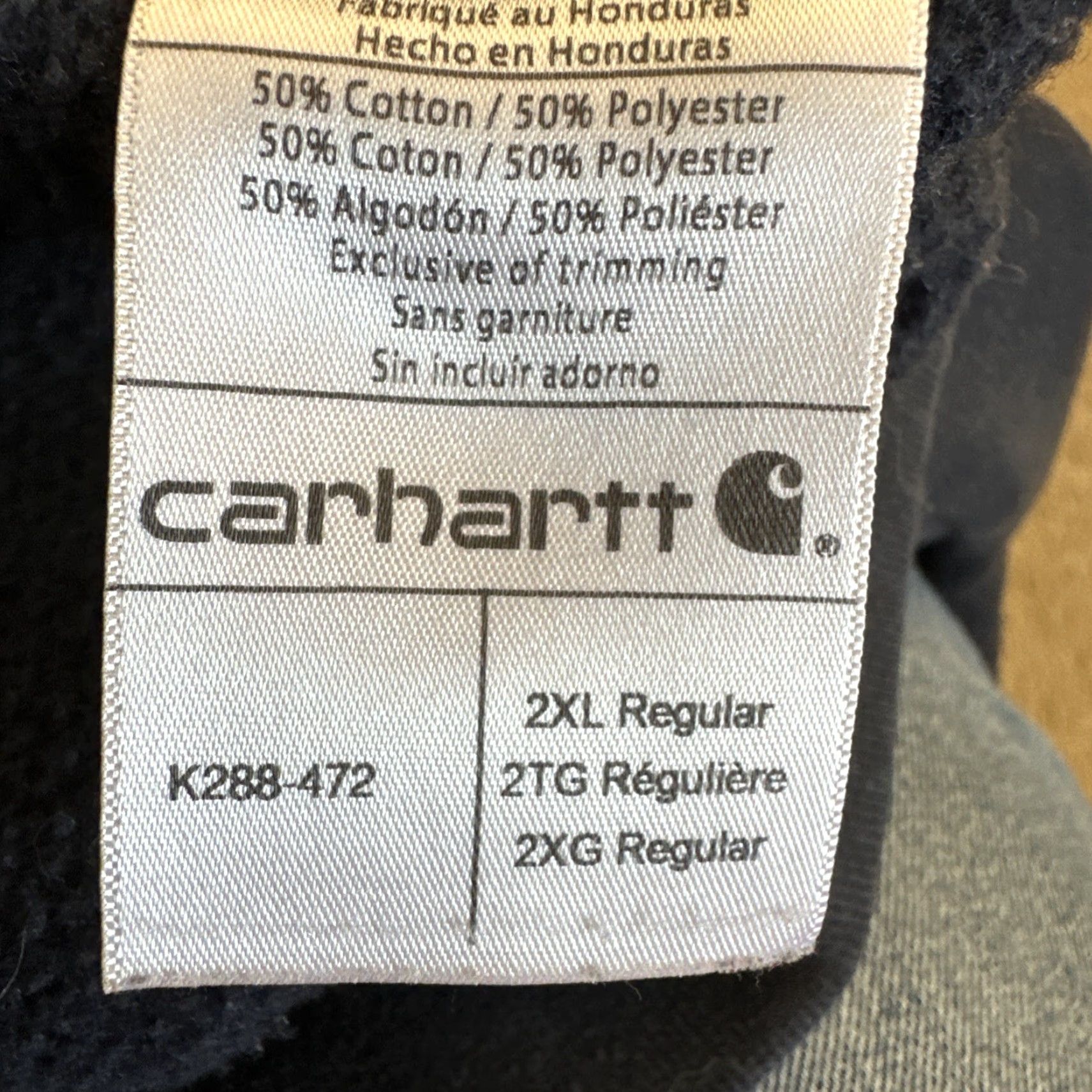 Carhartt Carhartt Hoodie Mens 2XL Regular Navy 2XL Spellout Logo Hooded Pockets Pullover Work Outdoor Sweatshirt Size US XXL / EU 58 / 5 - 7 Thumbnail