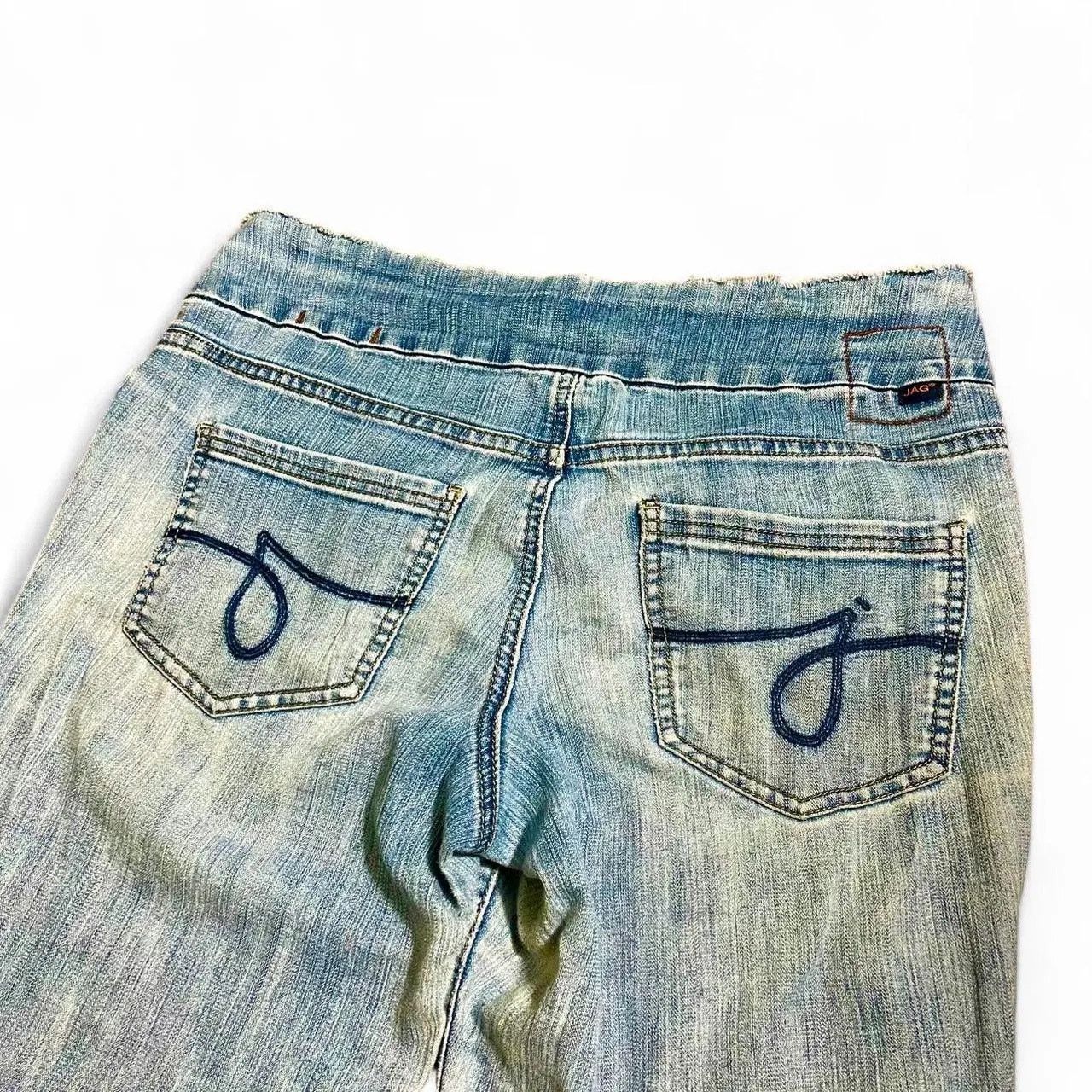 Vintage JAG Pull On Light Wash Denim Jeans - Size 6 Size 28" / US 6 / IT 42 - 5 Thumbnail