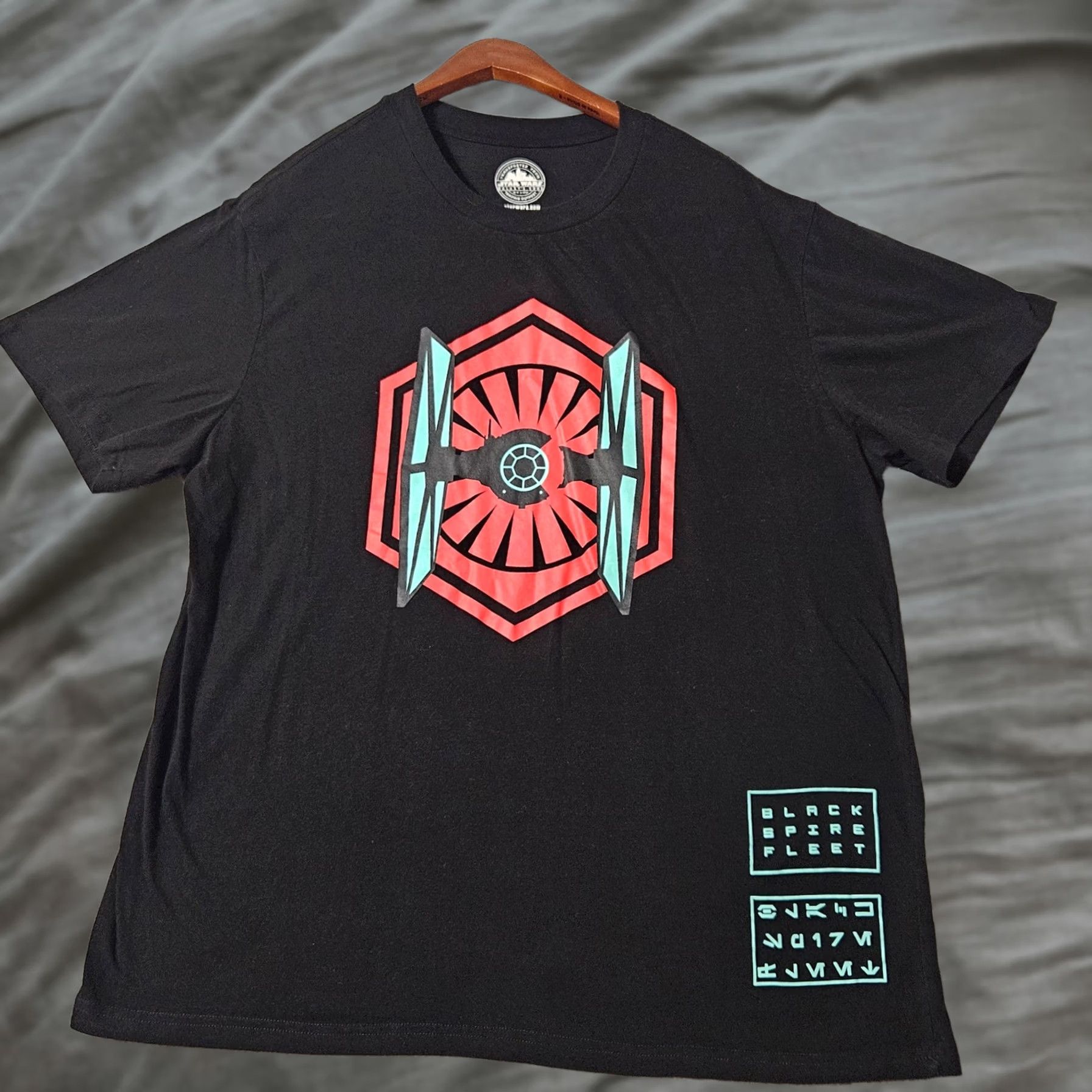 Disney Disney Shirt Mens 2XL Black Parks Star Wars Galaxy Edge Spire Fleet Tie Fighter Size US XXL / EU 58 / 5 - 1 Thumbnail