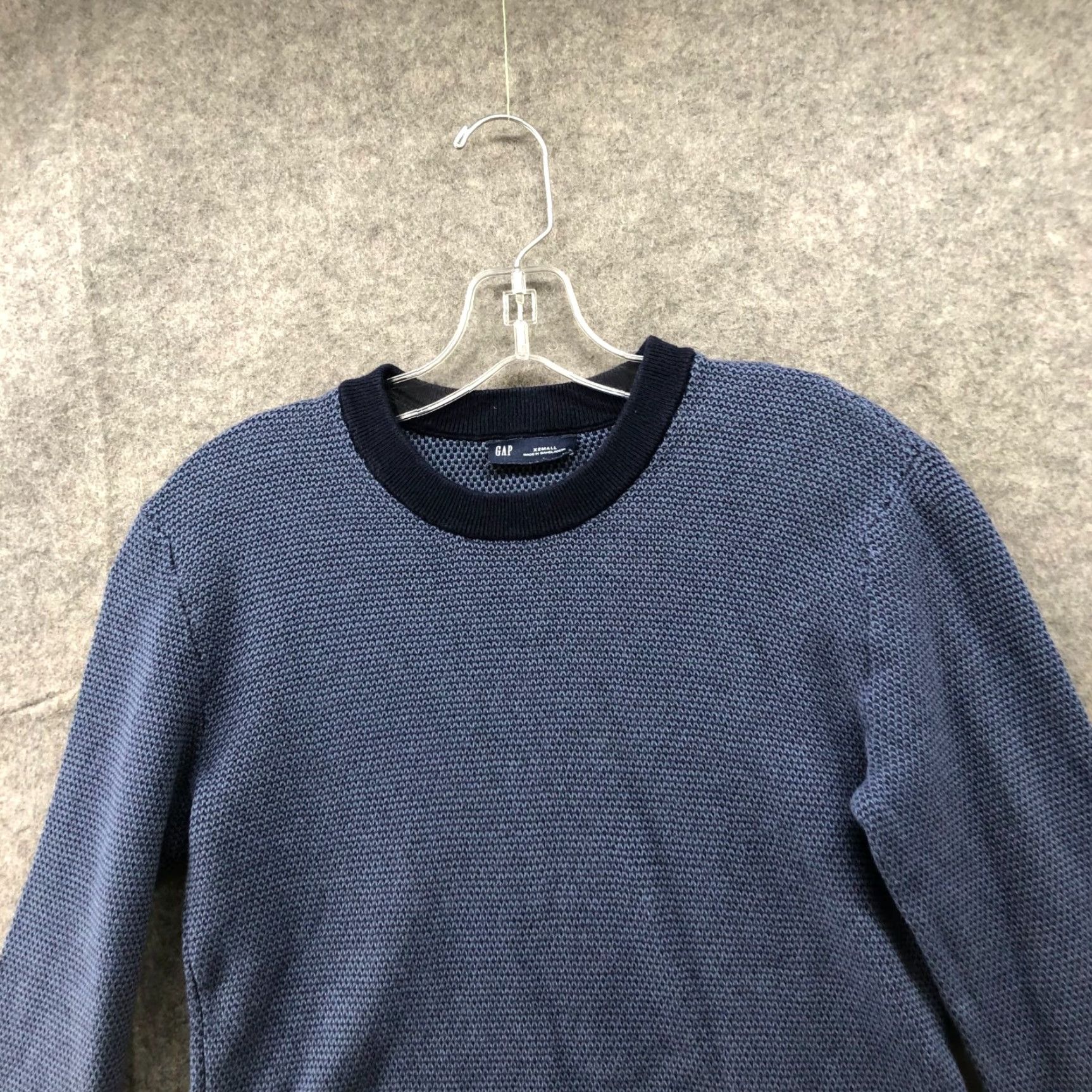 Gap Gap Sweater Men XS Blue 100% Cotton Knit Crewneck Pullover, Regular Fit, Classic Casual Mens Size US XS / EU 42 / 0 - 3 Thumbnail
