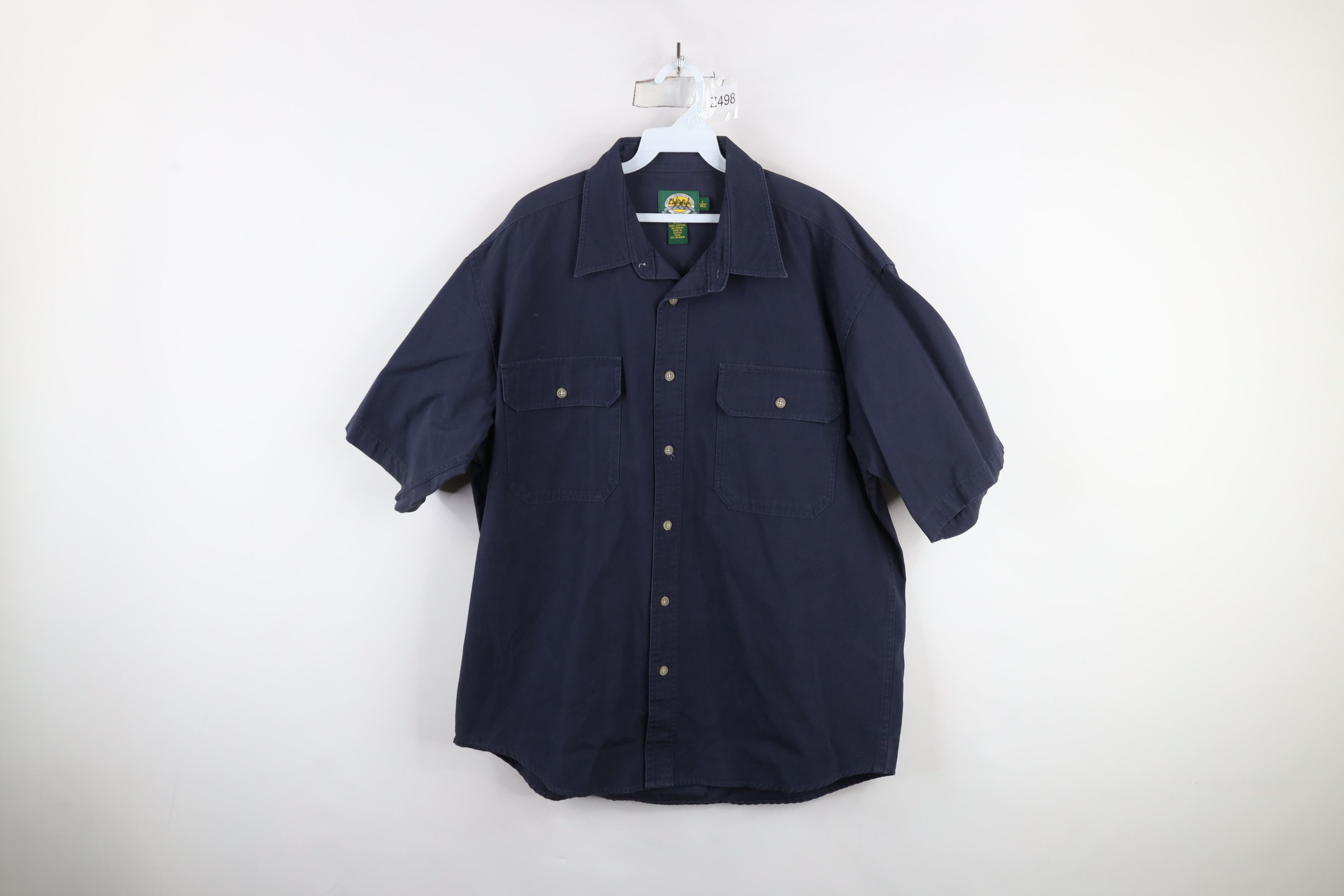 Cabelas × Vintage Vintage Cabelas Heavy Canvas Safari Bush Button Shirt Blue Size US L / EU 52-54 / 3 - 1 Thumbnail