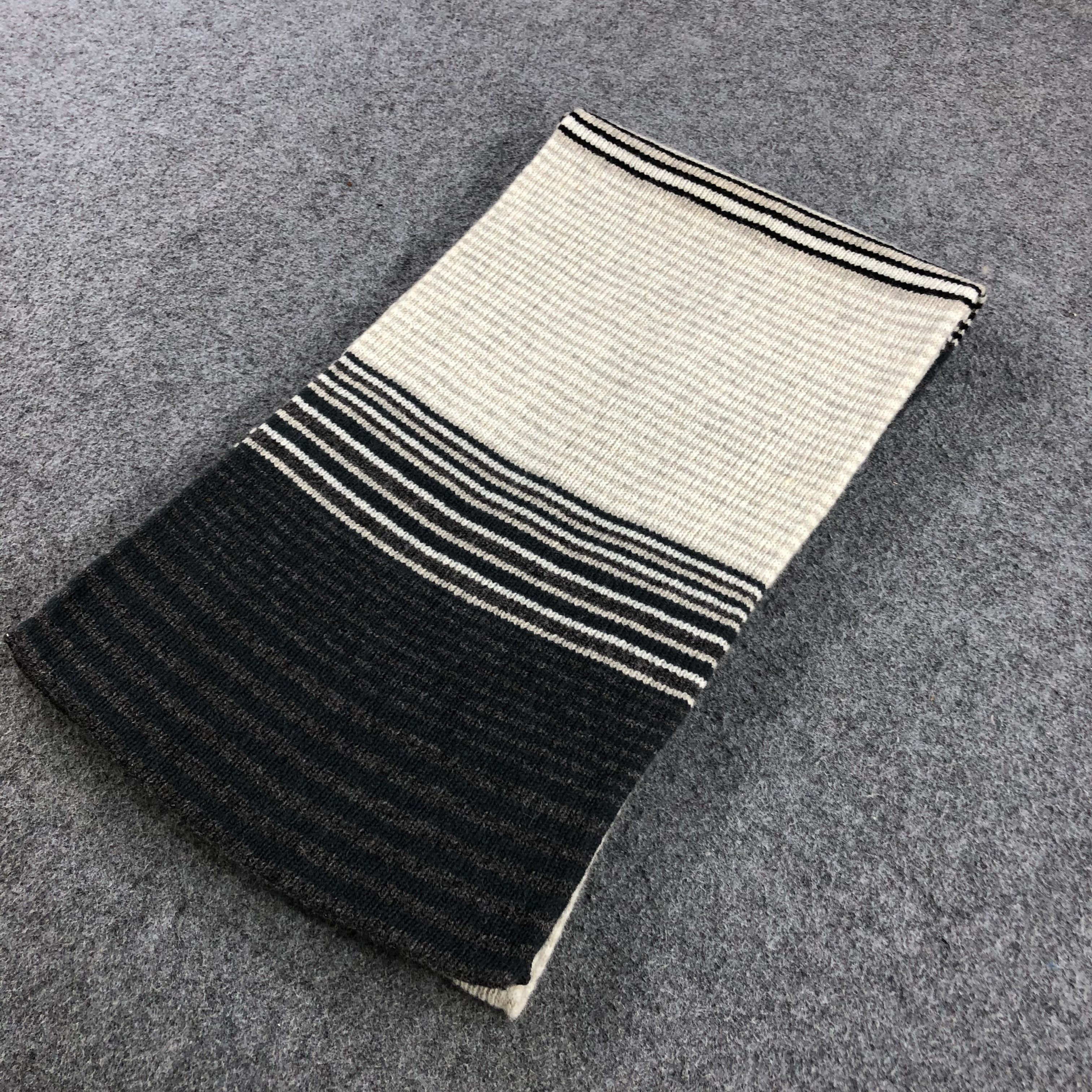 J.Crew J . Crew Striped Wool Scarf Muffler V618 Size ONE SIZE - 3 Thumbnail