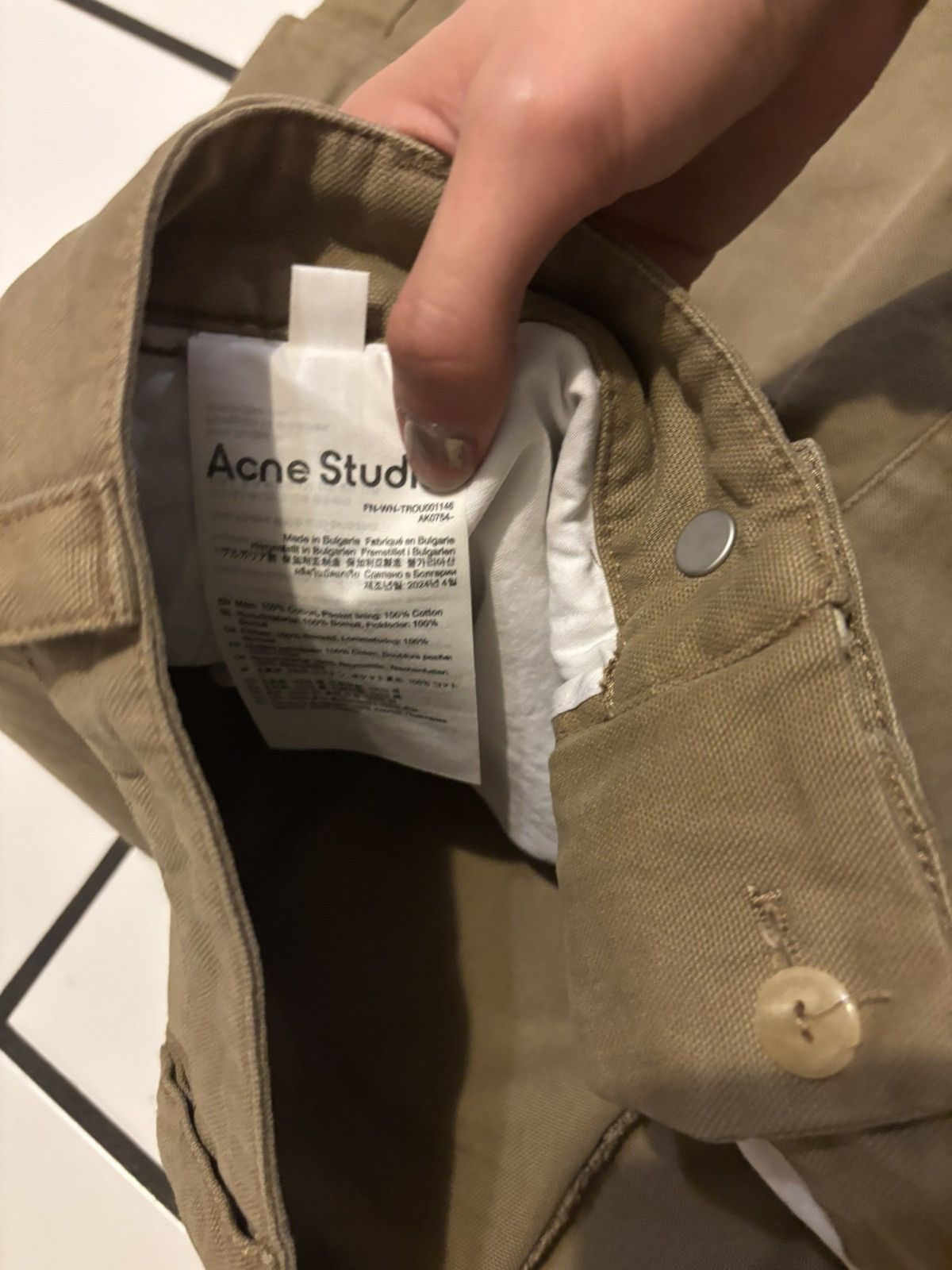 Acne Studios Acne Studio Wide Leg Holster Strap Cargo Pants Tan Size US 32 / EU 48 - 3 Thumbnail