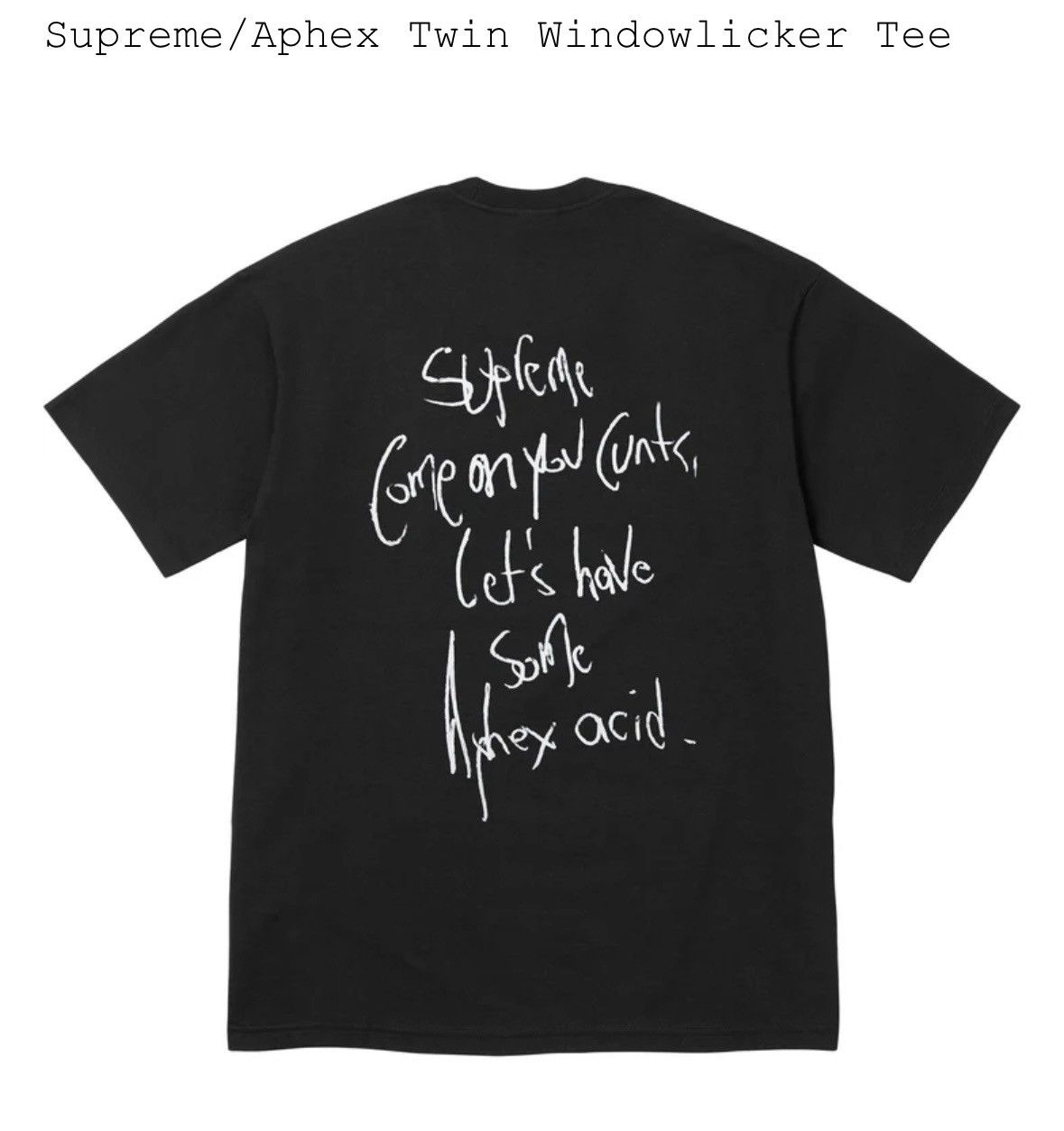 Supreme Supreme x Aphex Twins Windowlicker Tee Size US L / EU 52-54 / 3 - 2 Thumbnail
