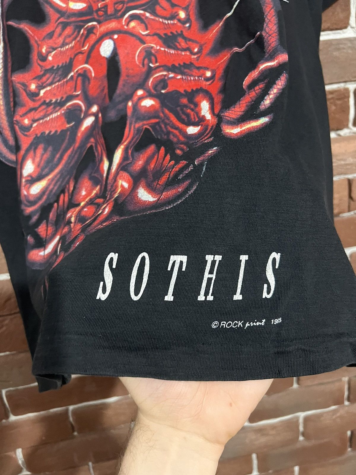 Band Tees Vintage Rare 1995 Vader Sothis Black Metal Band Tshirt Size US L / EU 52-54 / 3 - 3 Thumbnail