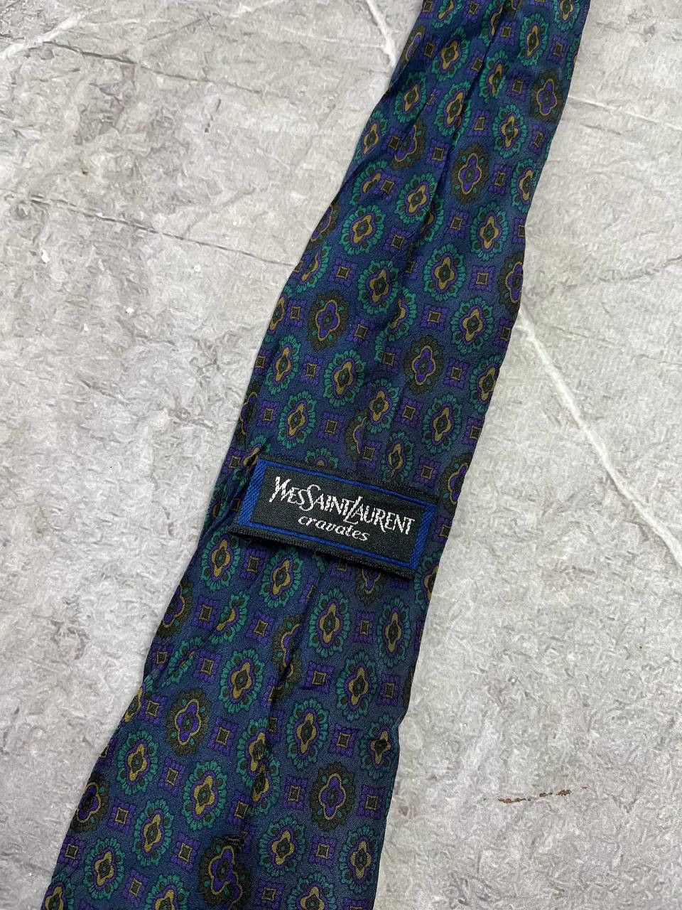Yves Saint Laurent YVES Saint Lauren 100% Silf Tie Seta Cravatta Mens Size ONE SIZE - 2 Thumbnail