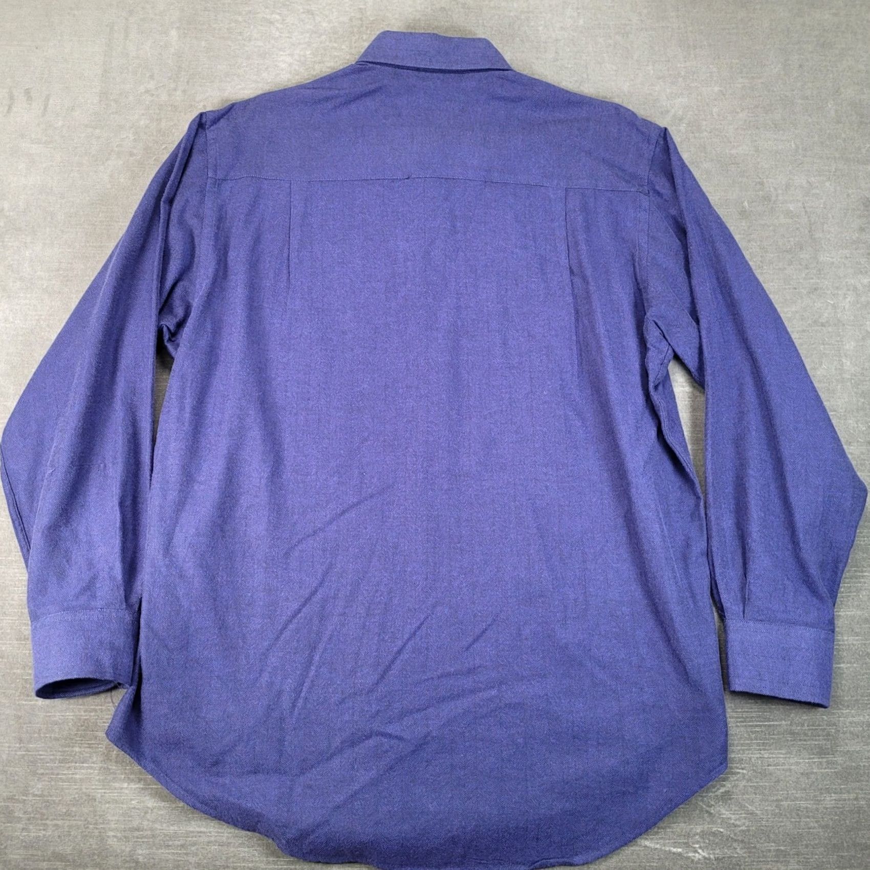 Orvis Orvis Mens Large Blue Herringbone Cotton Button Down Shirt Size US L / EU 52-54 / 3 - 4 Thumbnail
