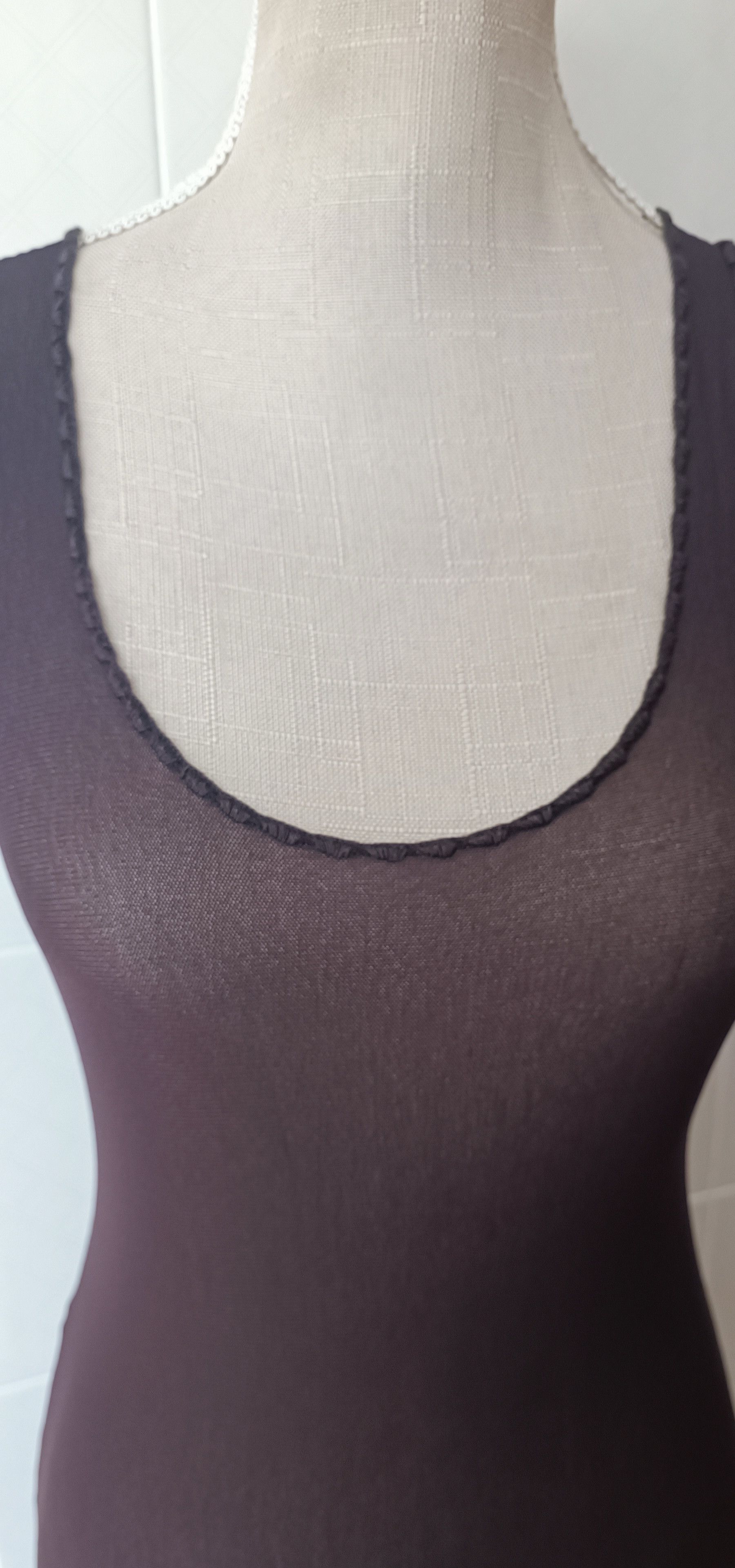 Jean Paul Gaultier 90's - Brown maxi mesh dress with embroidery Size M / US 6-8 / IT 42-44 - 4 Thumbnail