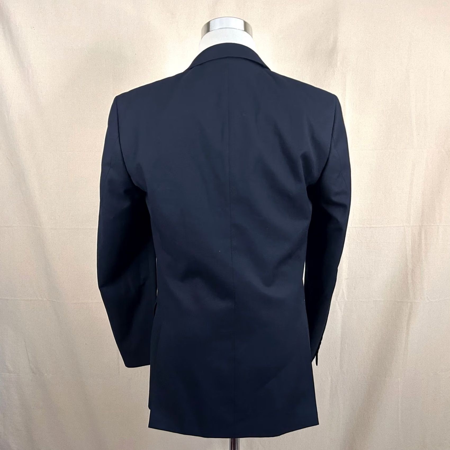 Doublet Combatant Gentlemen Sport Coat 40L 100% Wool Navy Blue Two Button Double Vented Size US XXS / EU 40 - 3 Thumbnail