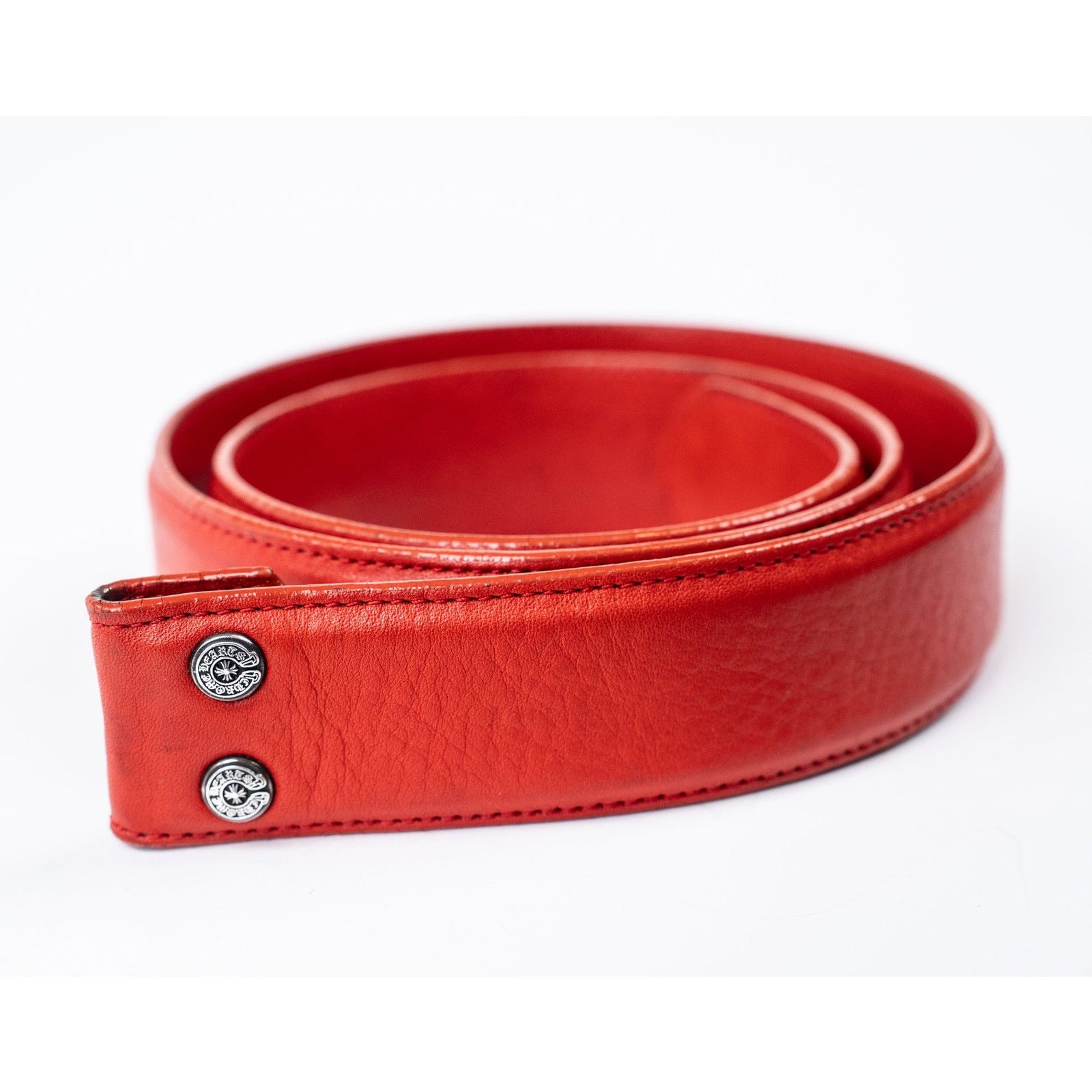 Chrome Hearts Red Leather Strap Size 32 - 2 Thumbnail