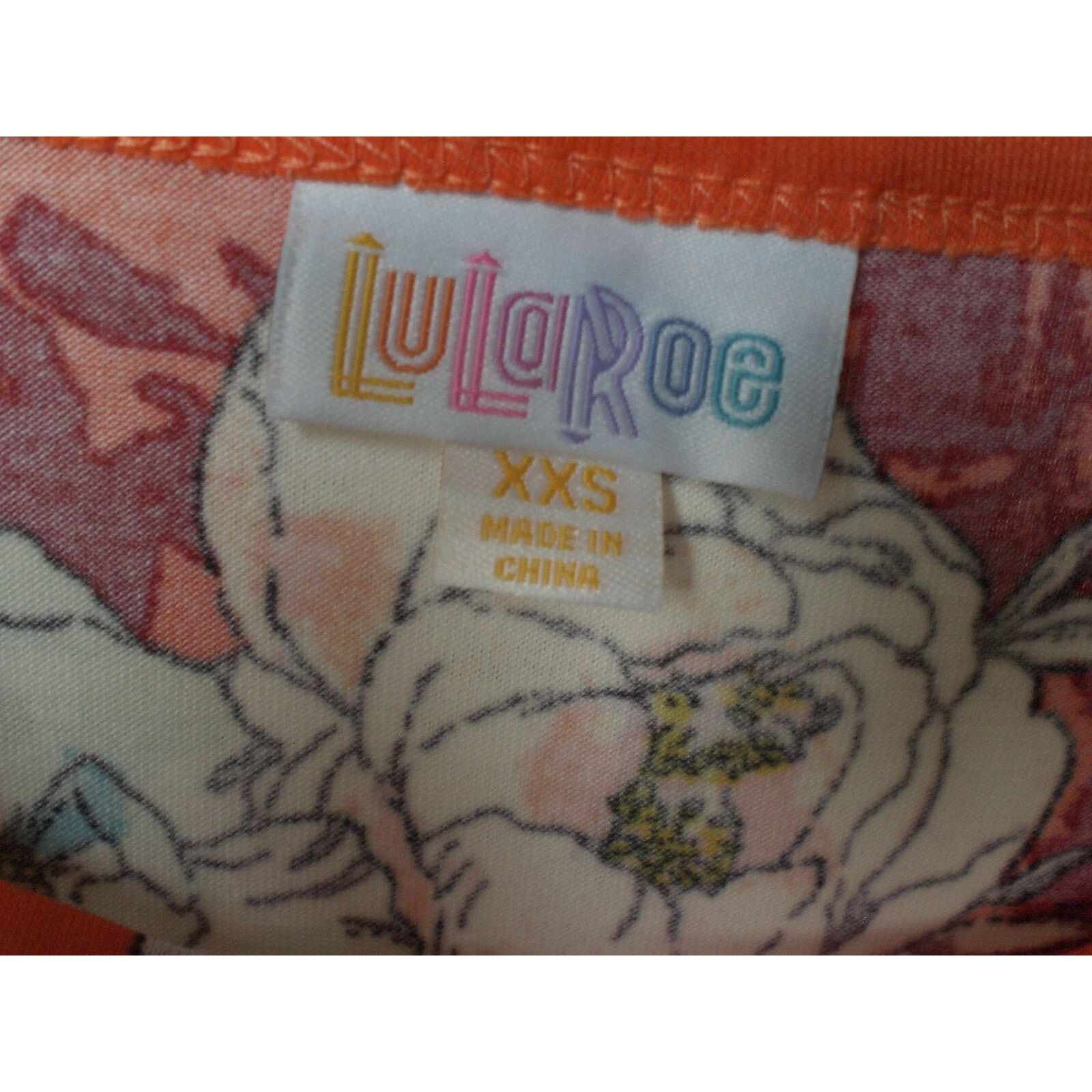 Other NWT LuLaRoe Irma Shirt Top Blouse Tunic XXS Orange Floral Size XXS / US 00 / IT 34 - 3 Thumbnail